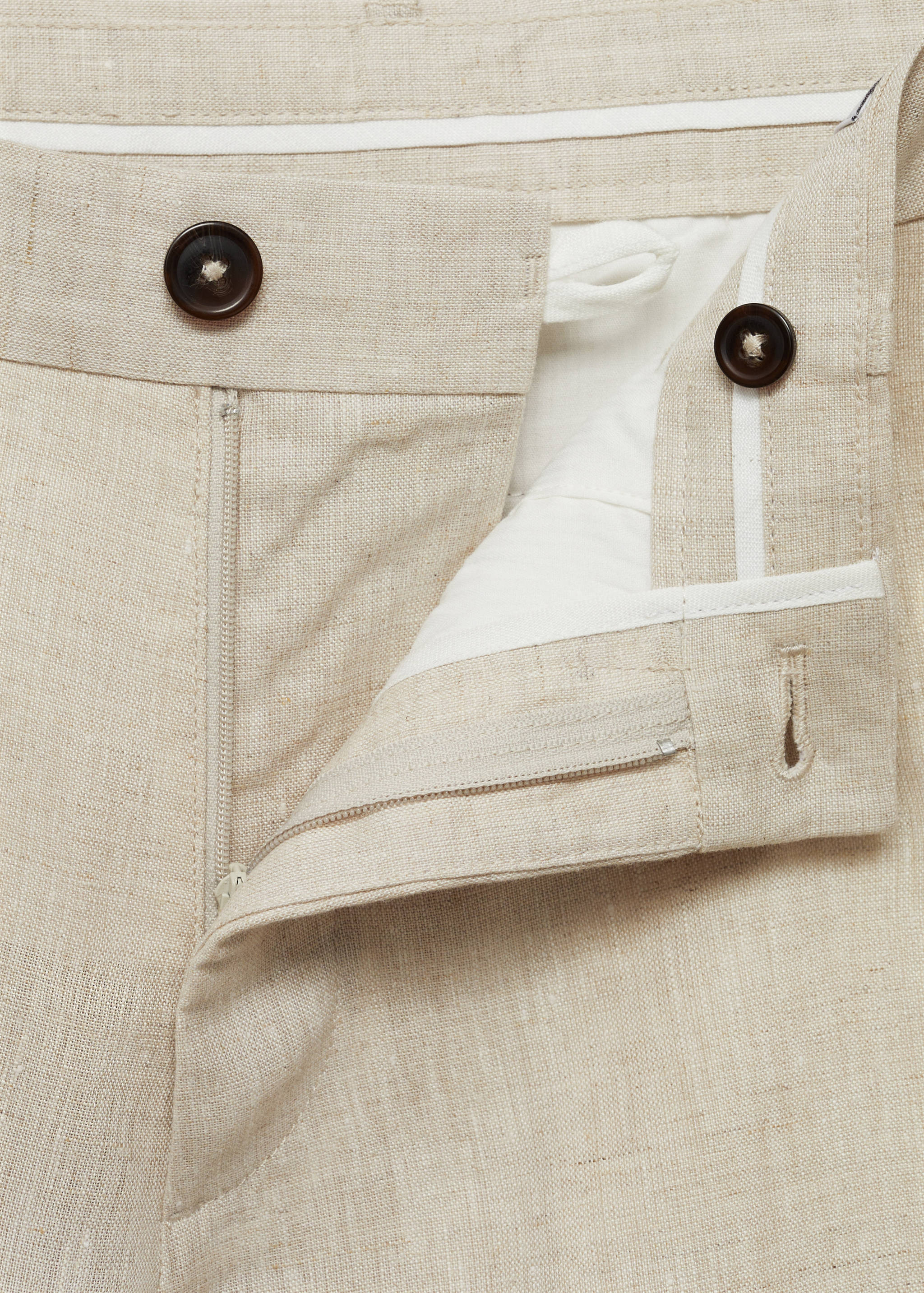 Slim-Fit-Bermudashorts aus 100 % Leinen - Detail des Artikels 8