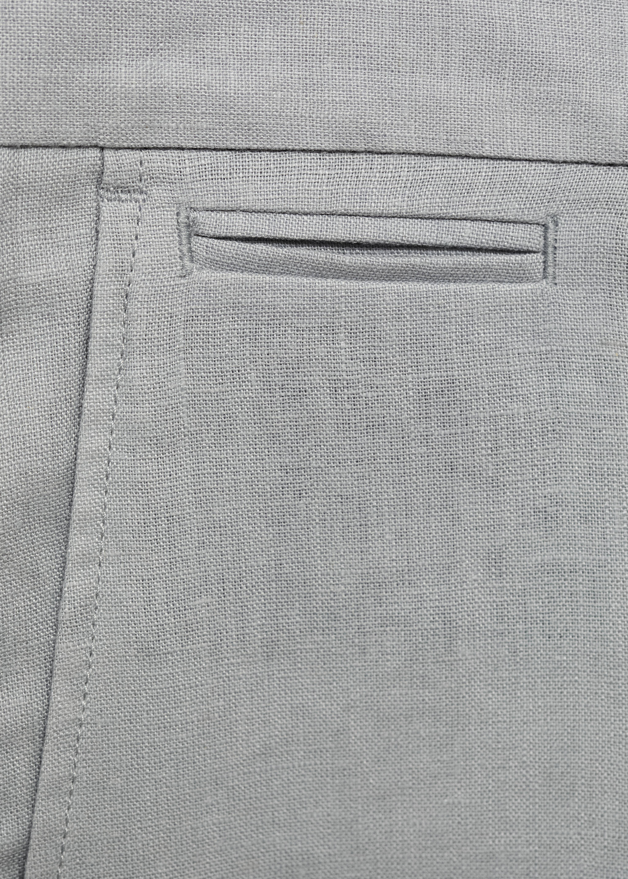 Slim-Fit-Bermudashorts aus 100 % Leinen - Detail des Artikels 0