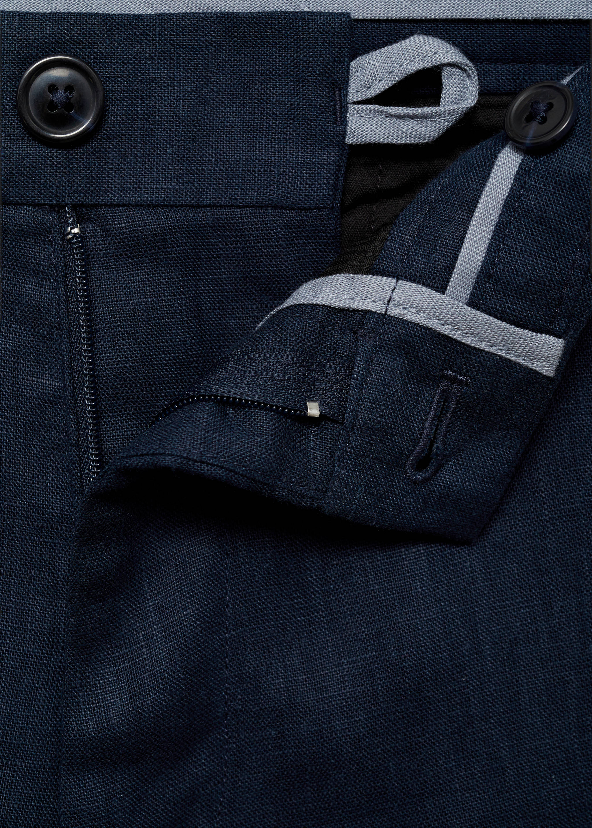 Slim-Fit-Bermudashorts aus 100 % Leinen - Detail des Artikels 8