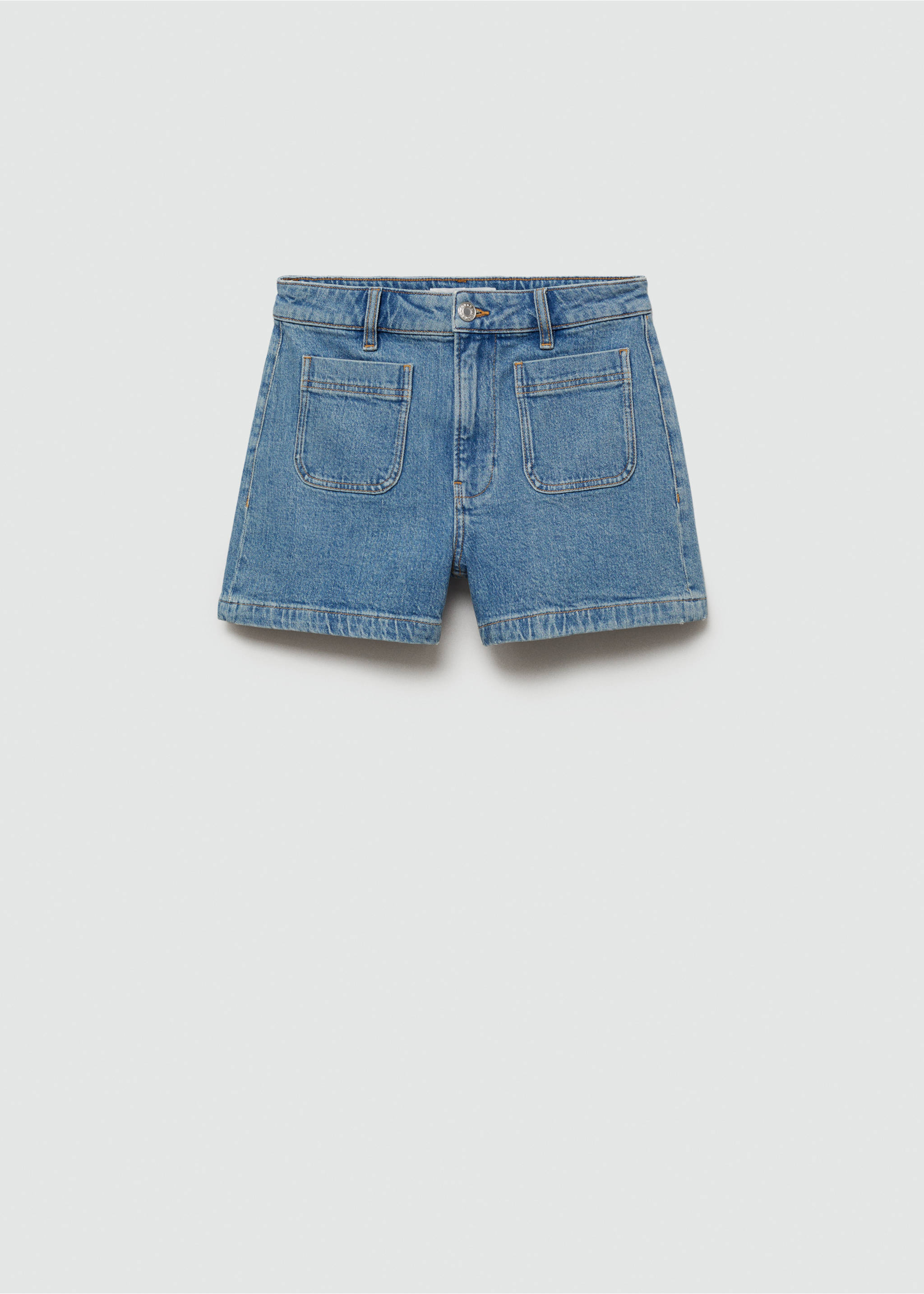 Denim shorts with pockets - Article without model, Medium Blue. Ref: 77090330-00.