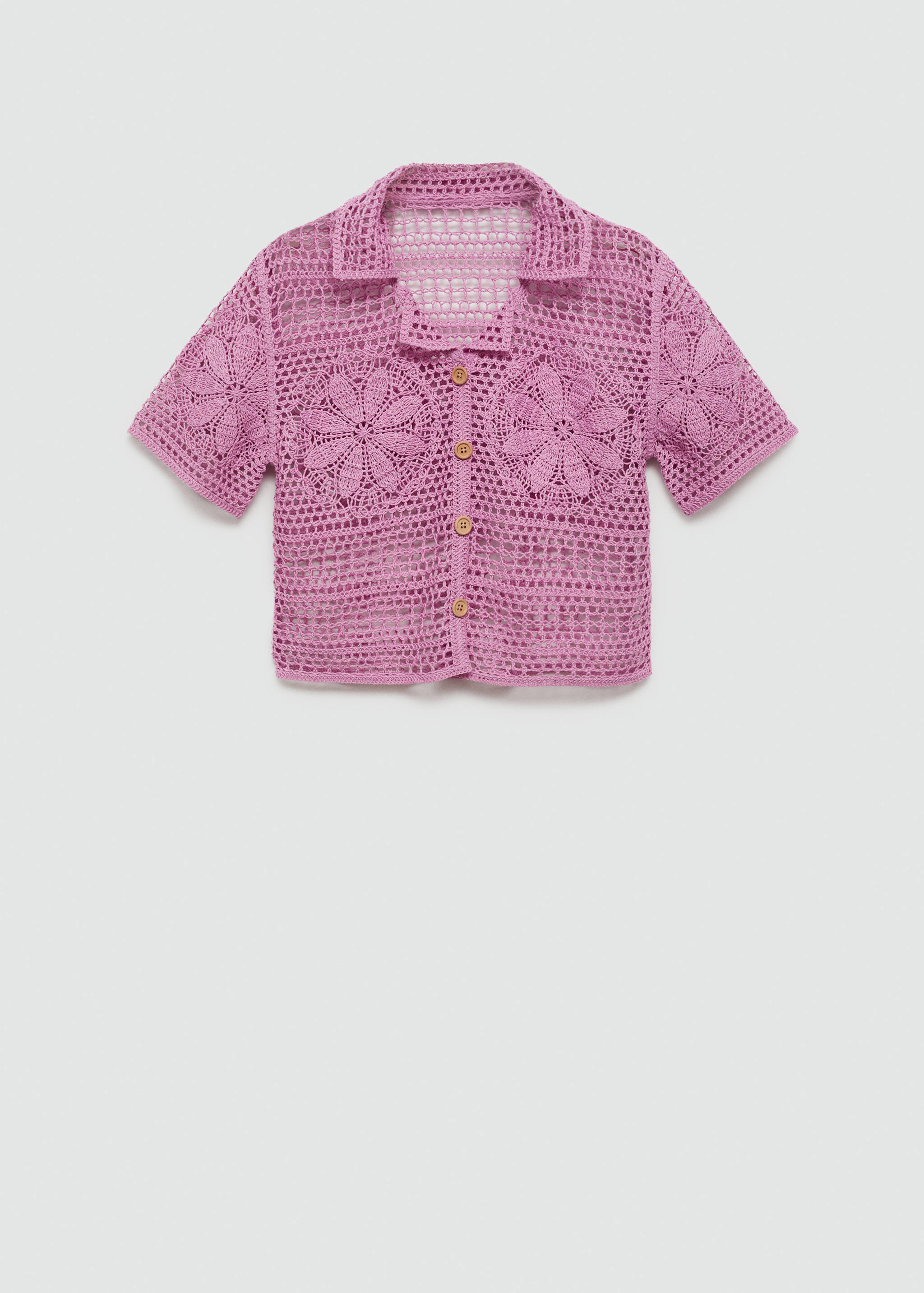 Crochet shirt with flowers - Article without model