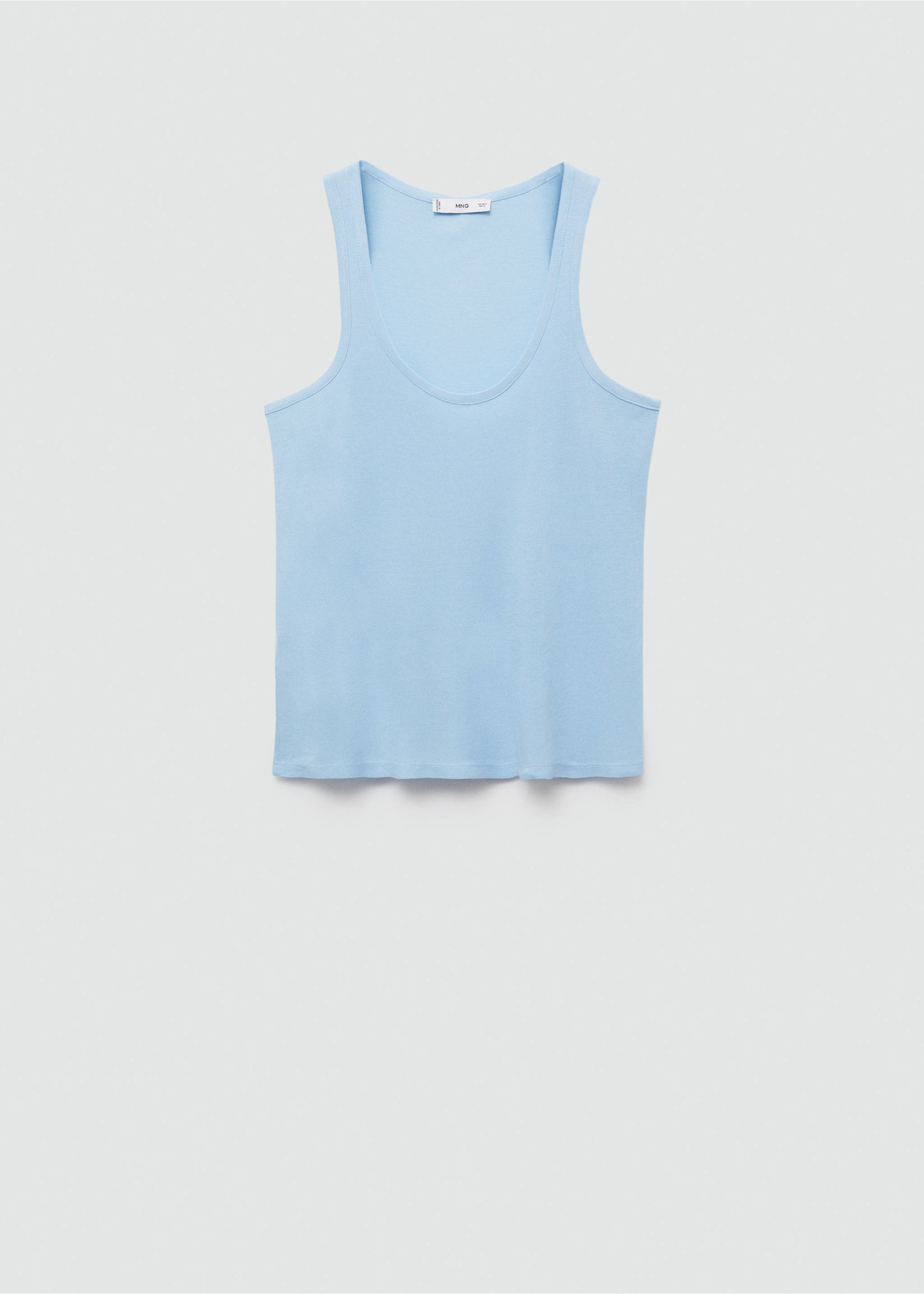 Top maille bretelles - Article sans modèle, Bleu ciel. Ref: 77090341-00.
