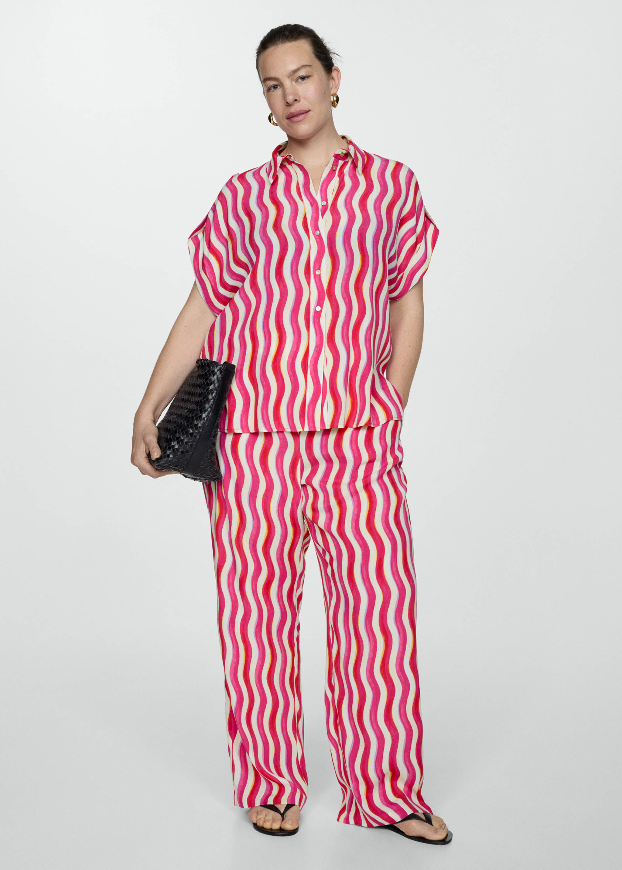 Wide leg printed pants - Details of the article 3