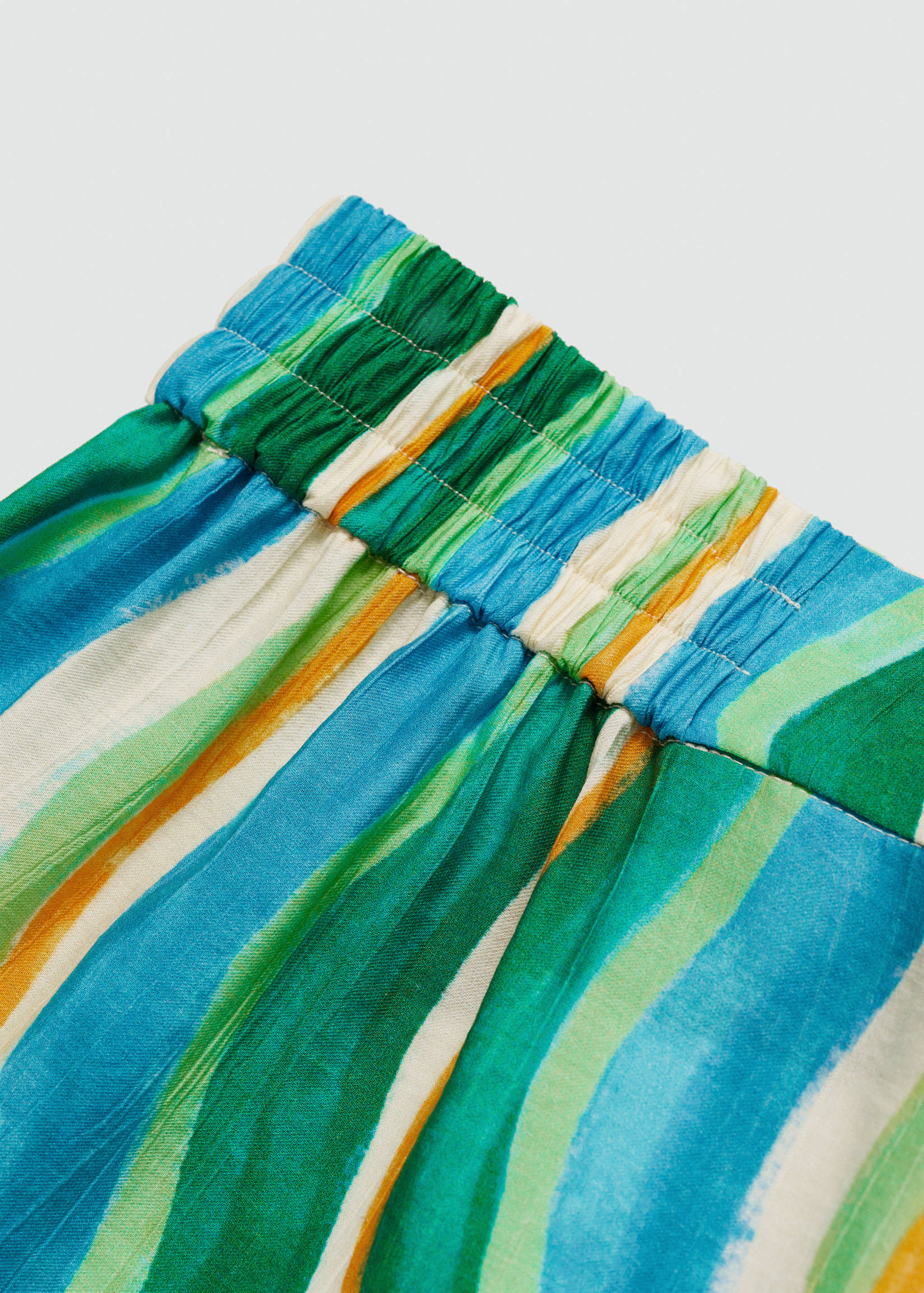 Wide leg printed trousers - Details of the article 0