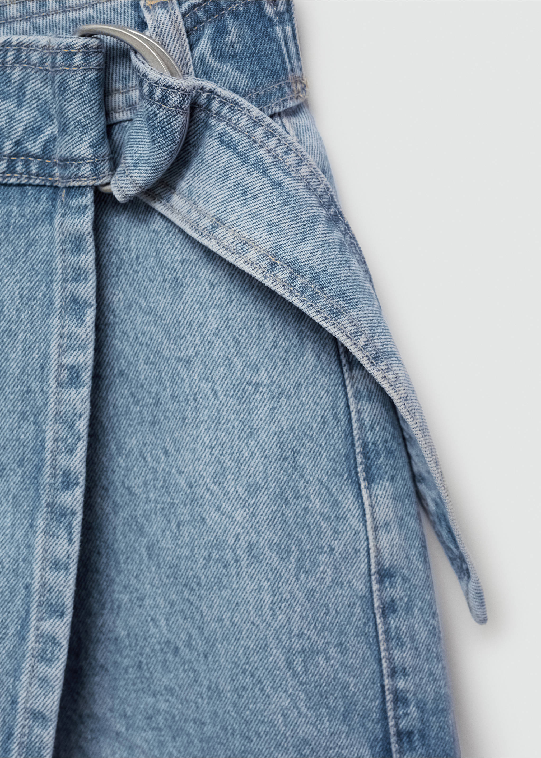 Jupe short en jean - Détail de l'article 8, Bleu moyen. Ref: 77090345-00.