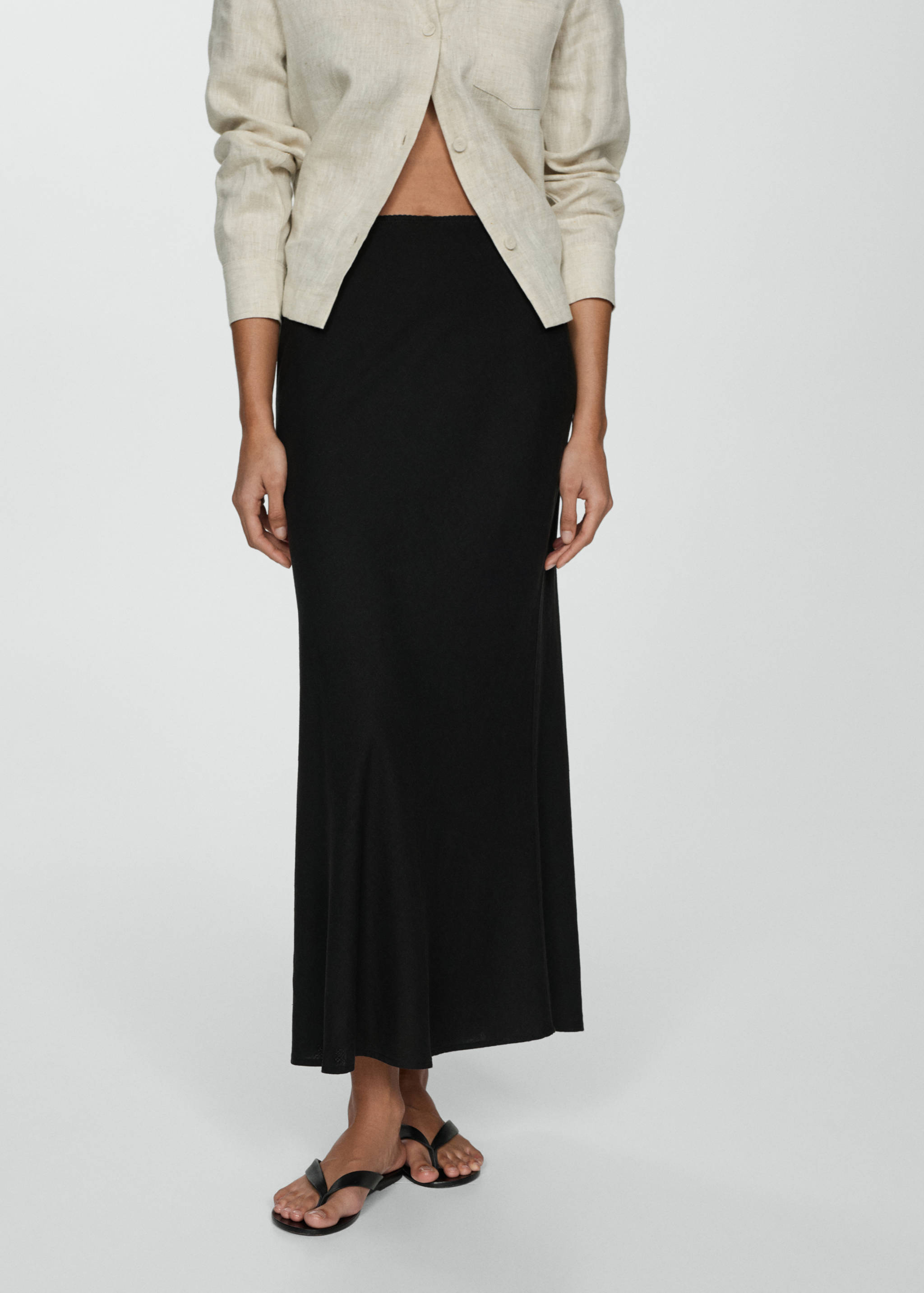 Long linen skirt - Medium plane