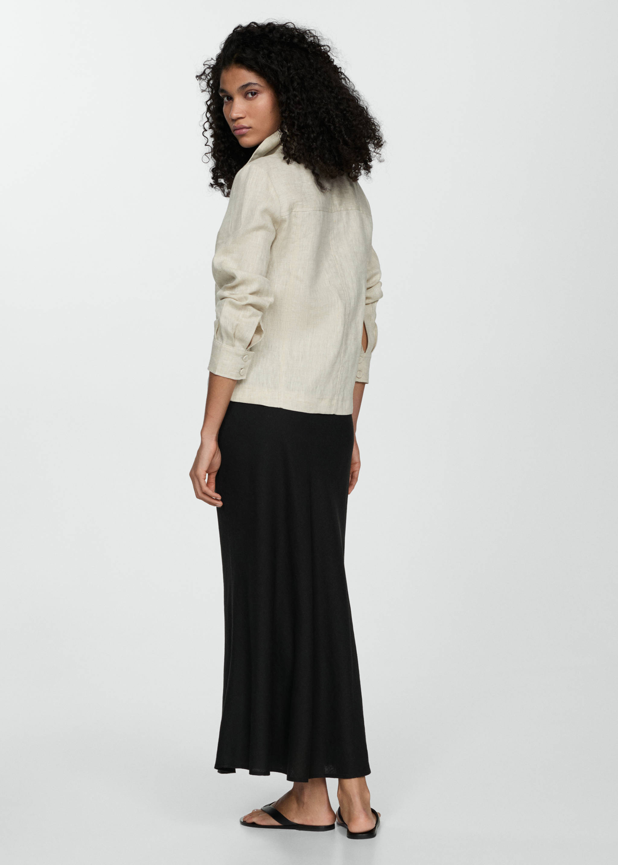 Long linen skirt - Reverse of the article