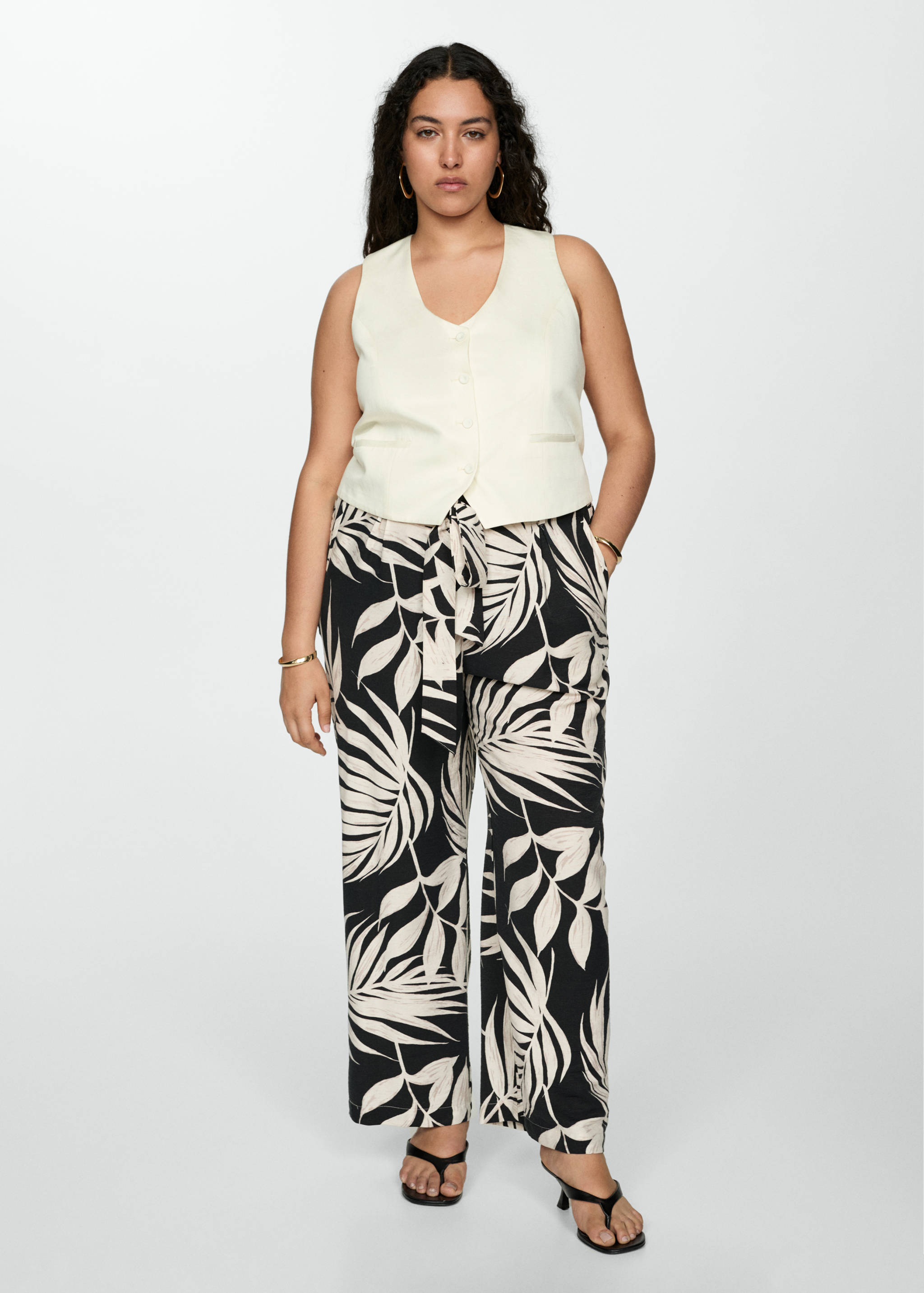 Calças estampadas com laço - Pormenor do artigo 3