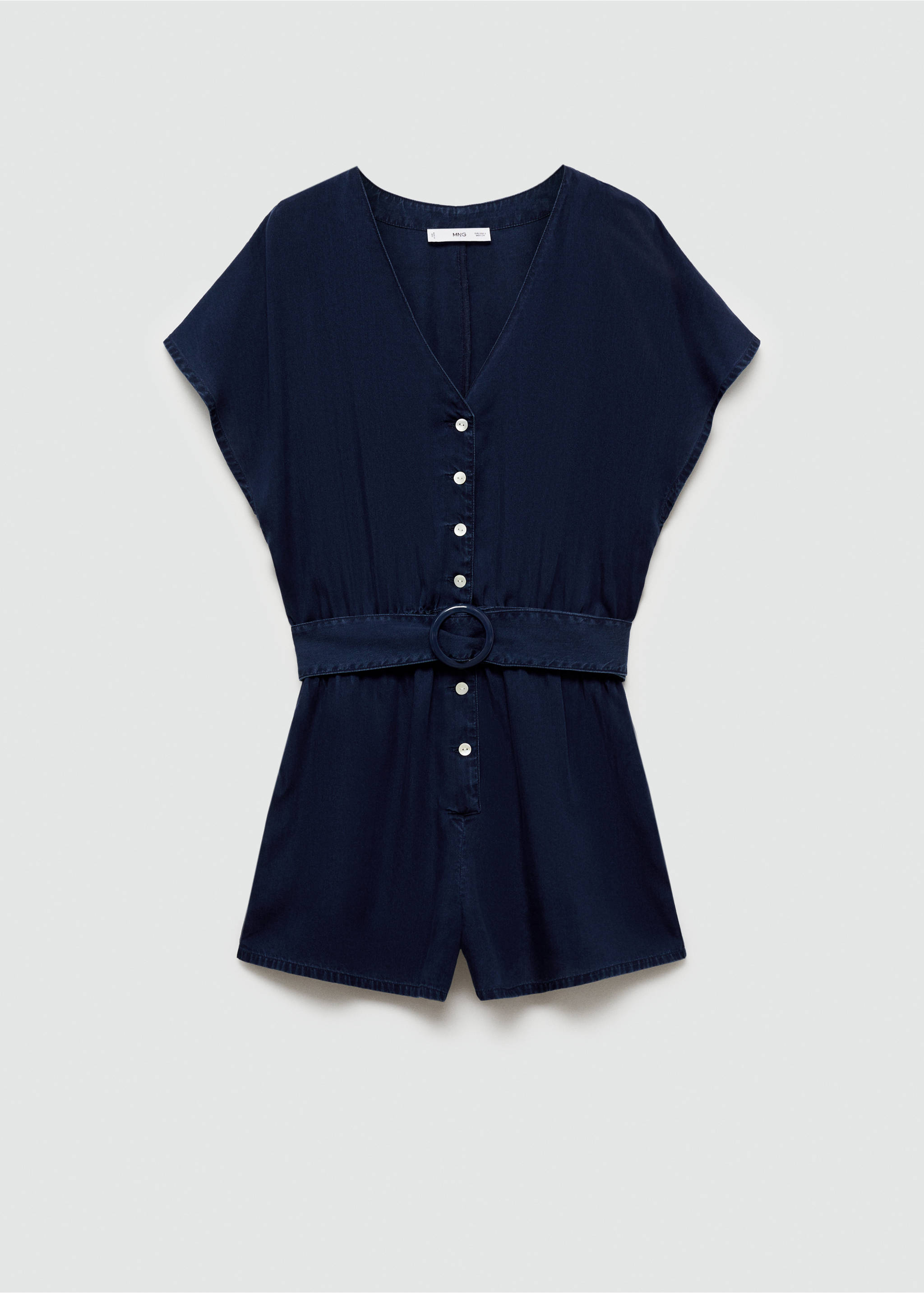 Belt short jumpsuit - Article without model, Dark Blue. Ref: 77090353-00.