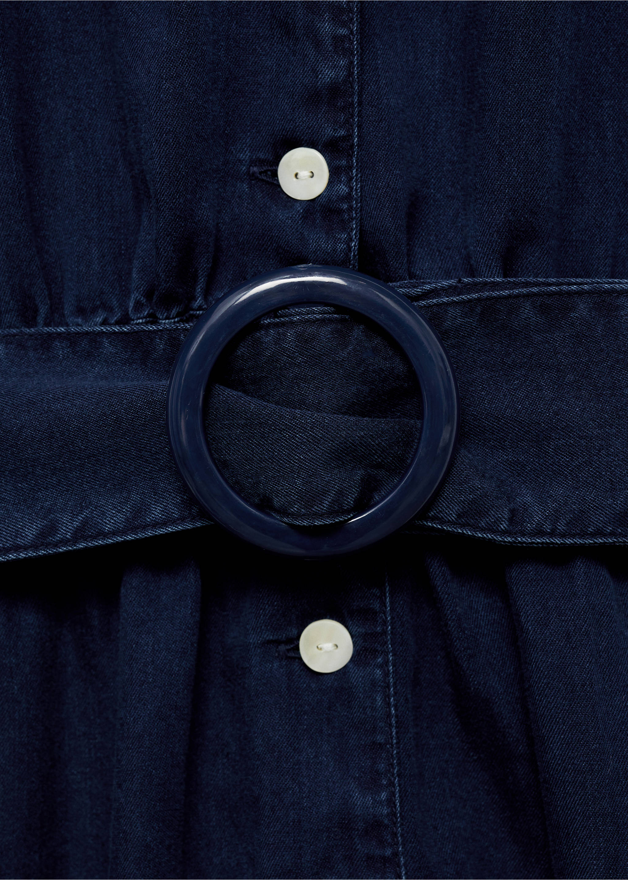 Belt short jumpsuit - Details of the article 0, Dark Blue. Ref: 77090353-00.