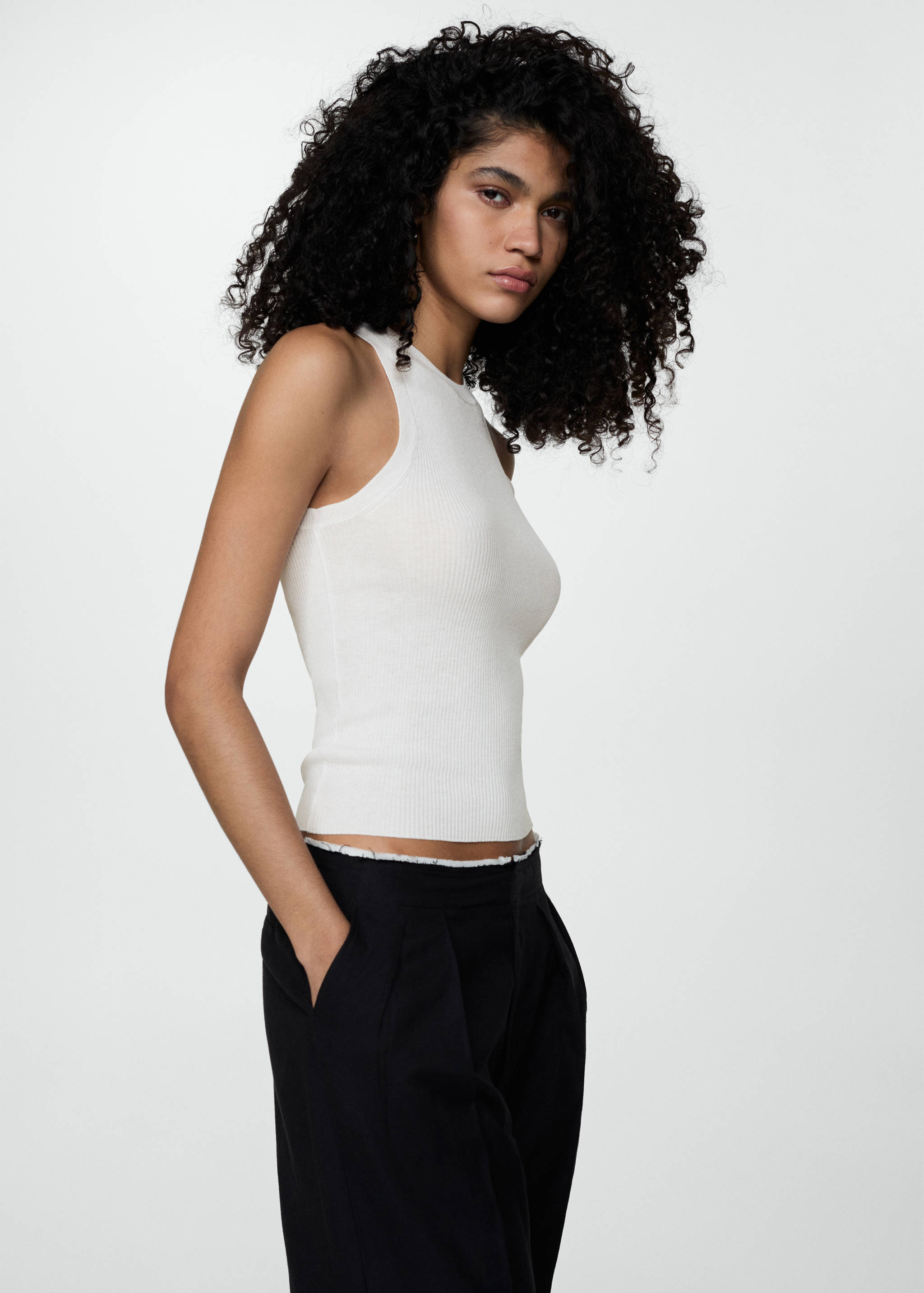 Ribbed knit top - Medium plane