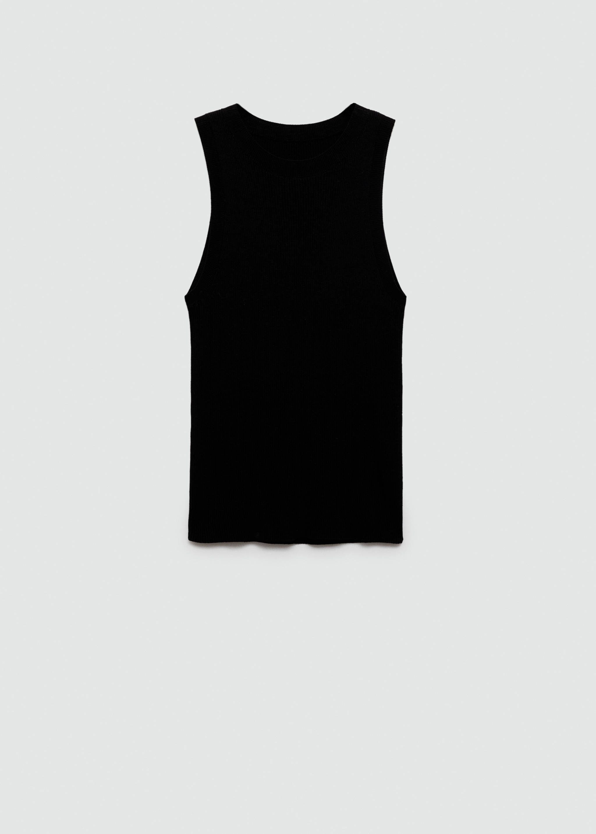 Ribbed knit top - Article without model