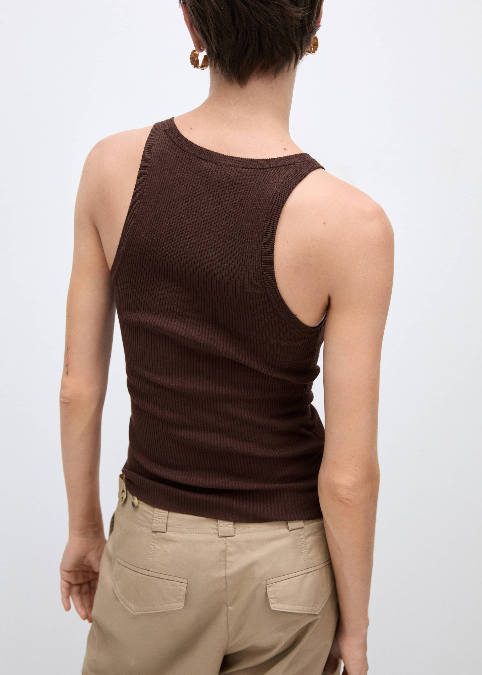 Knit strap top - Reverse of the article