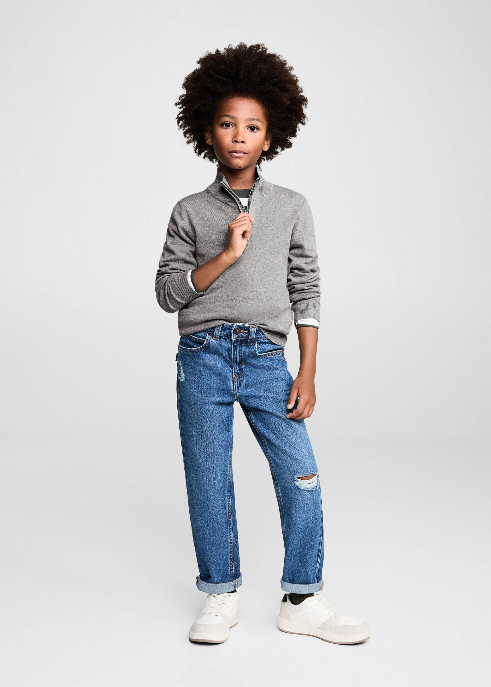 Pull-over col fermeture Éclair - Plan général