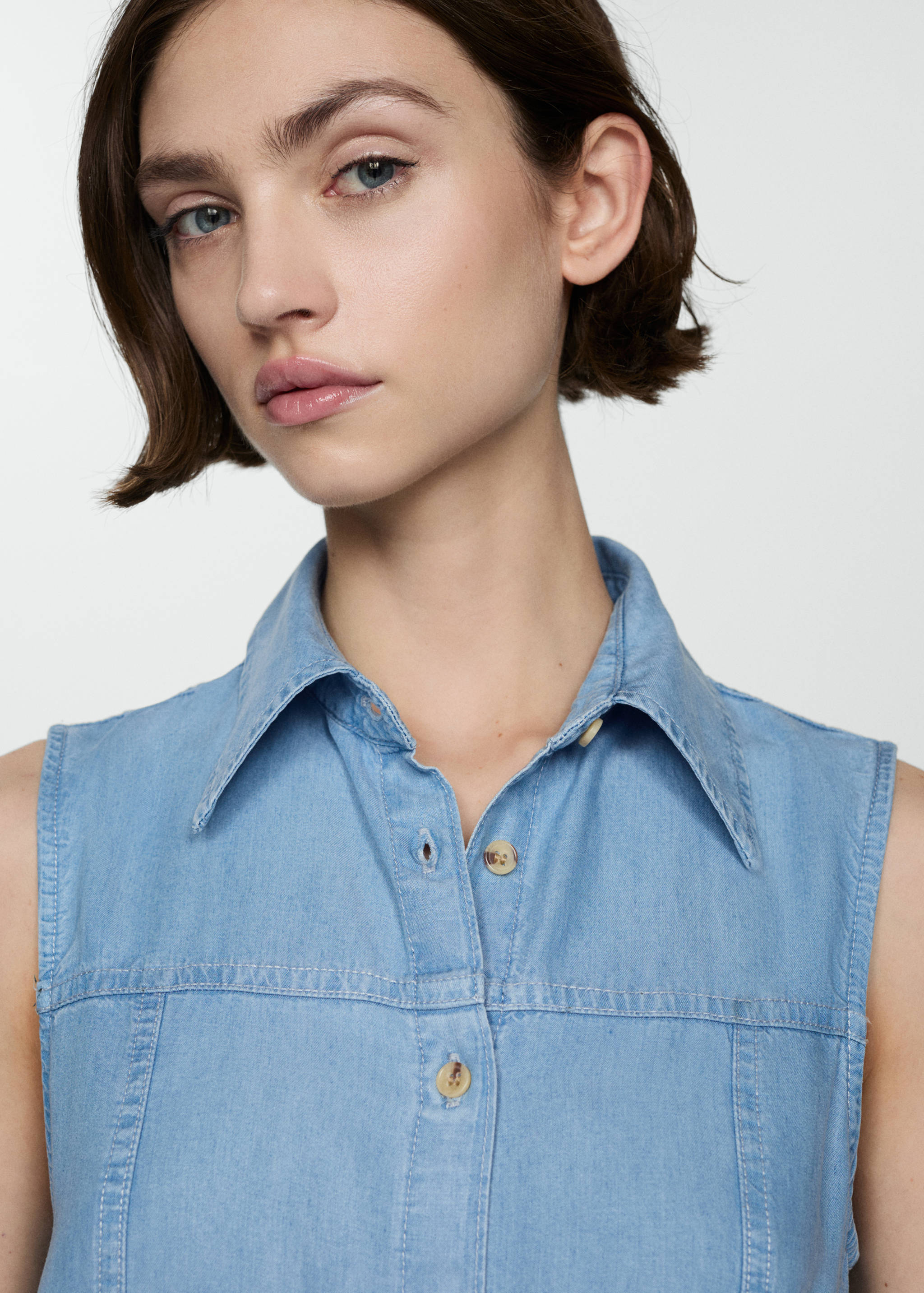 Sukienka koszulowa z lyocellu wiązana w pasie - Szczegóły artykułu 1