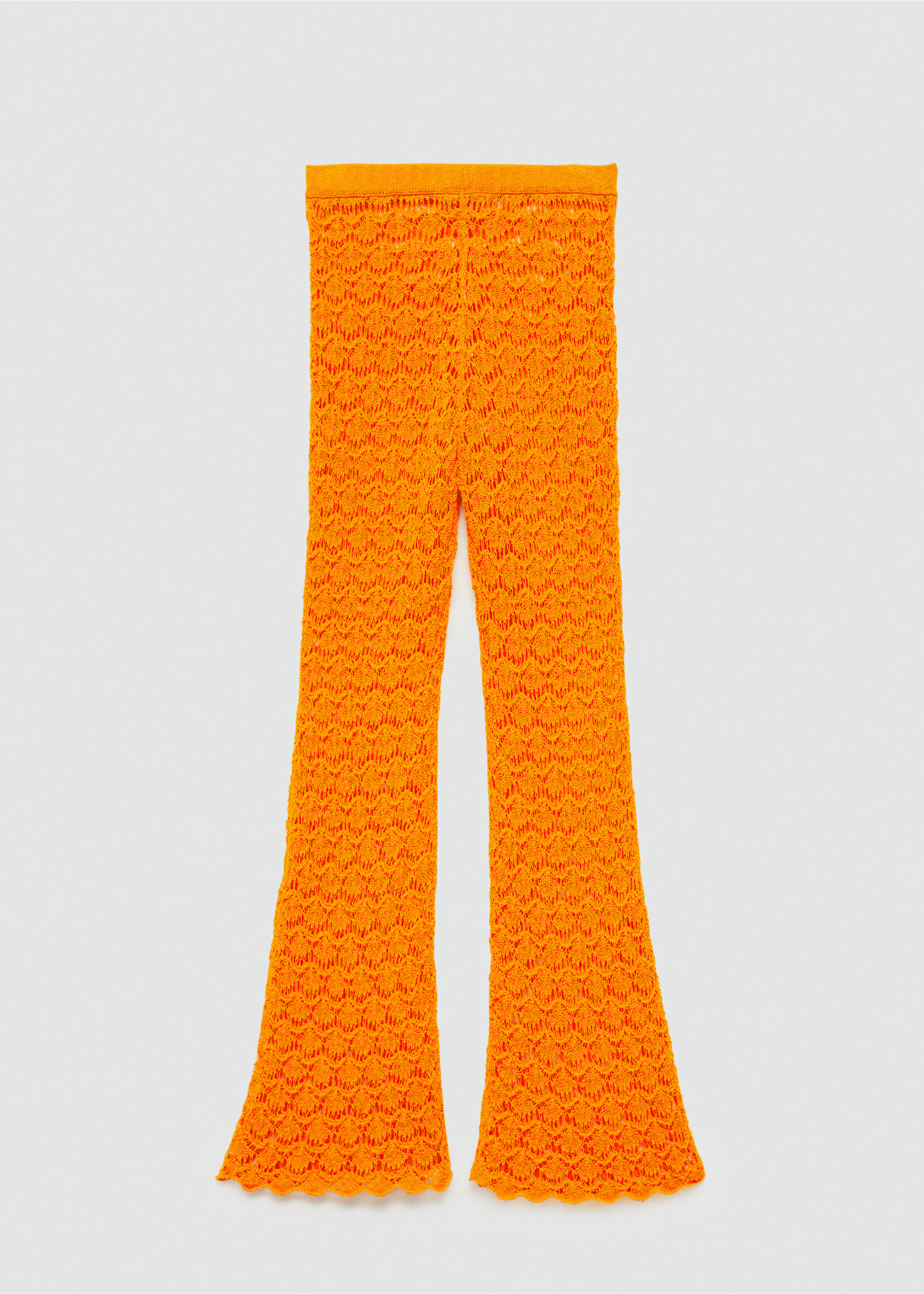 Pantaloni crochet flare - Articolo senza modello, Arancione. Ref: 77090378-00.