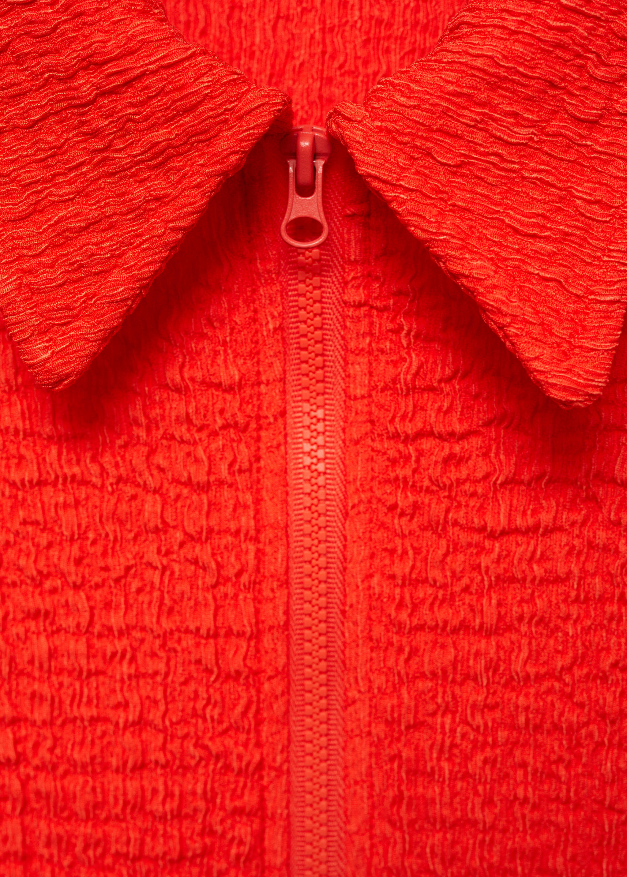 Sukienka z kołnierzykiem polo i teksturą - Szczegóły artykułu 8