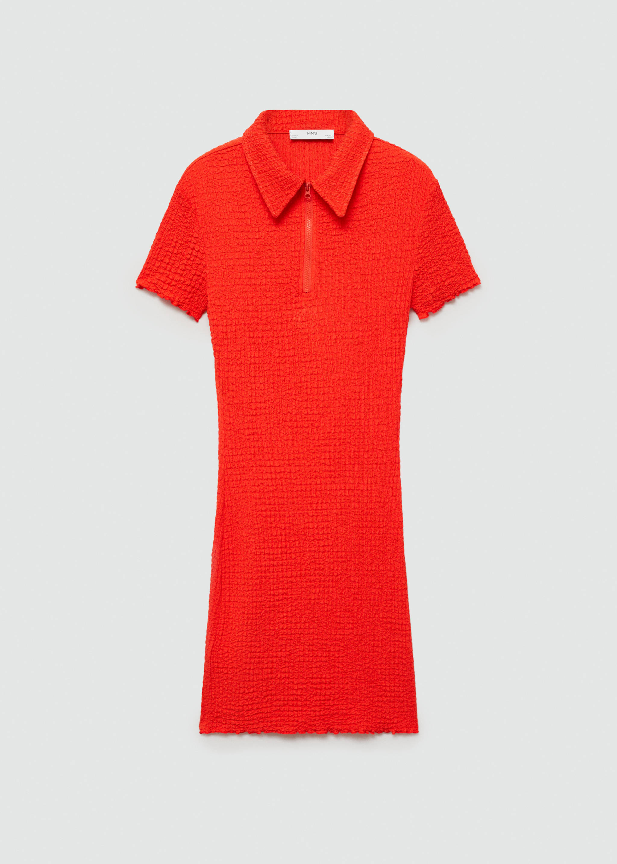 Vestido cuello polo textura - Artículo sin modelo
