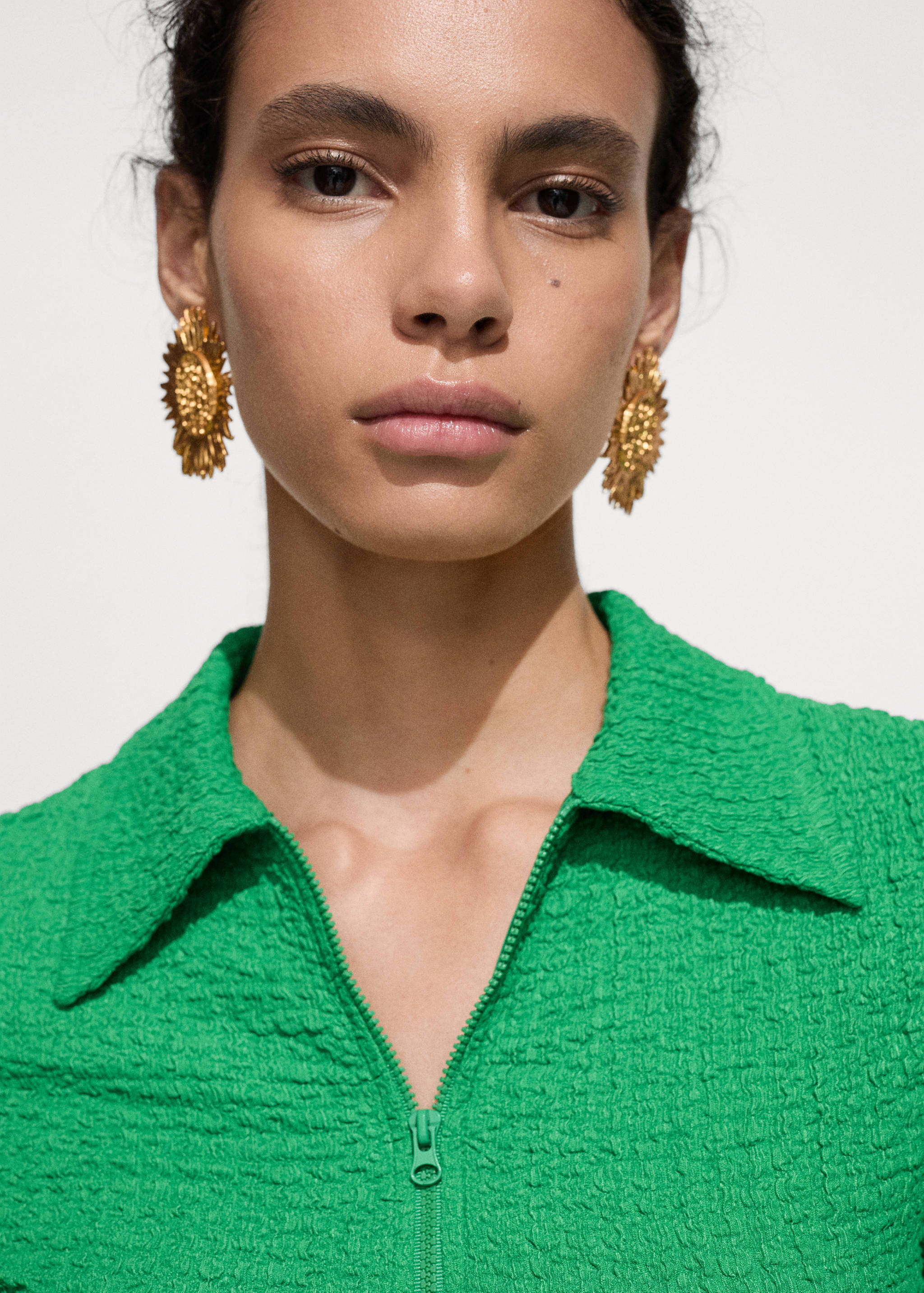 Vestido cuello polo textura - Detalle del artículo 1