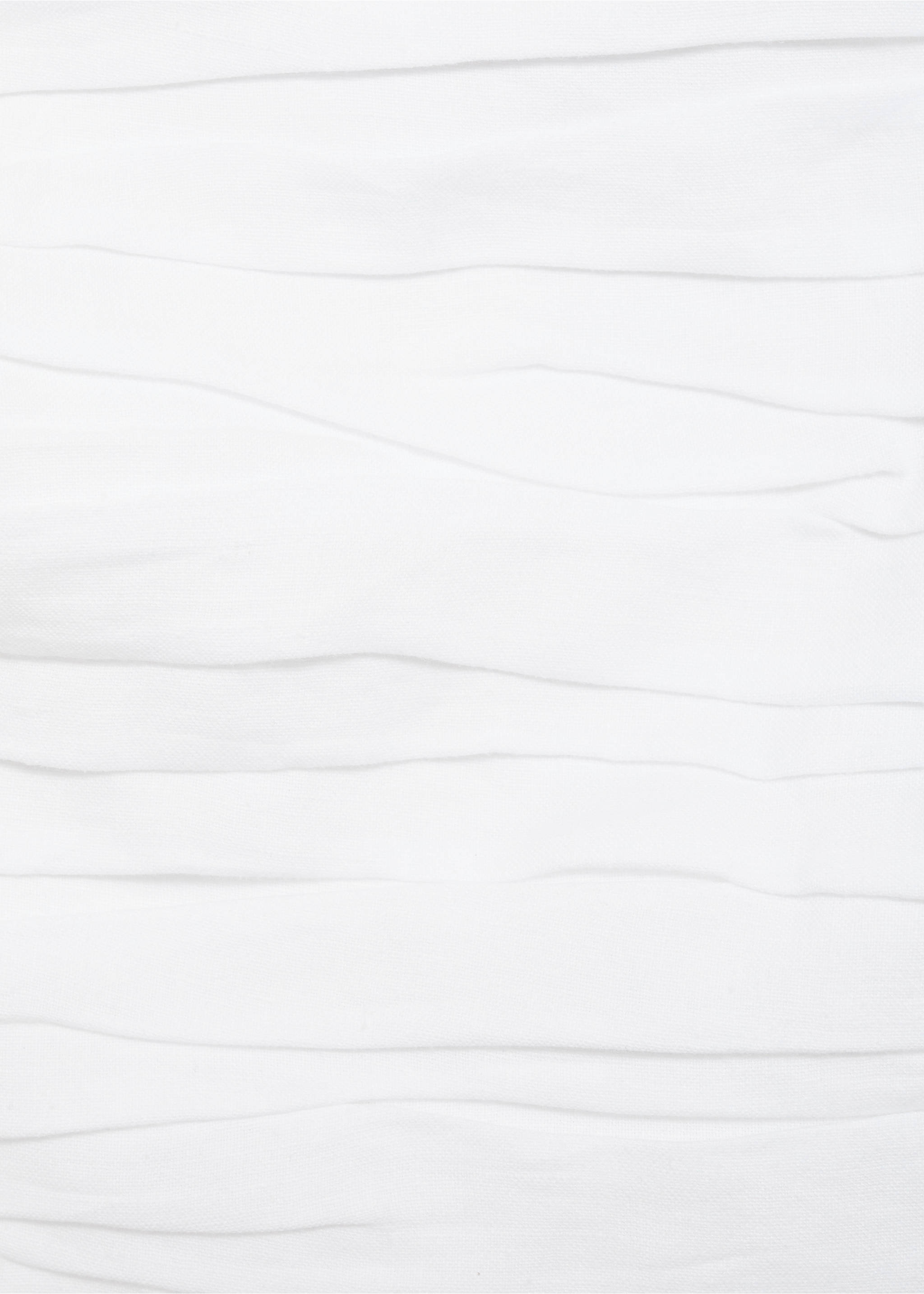 Draped linen top - Details of the article 0, White. Ref: 77090389-00.