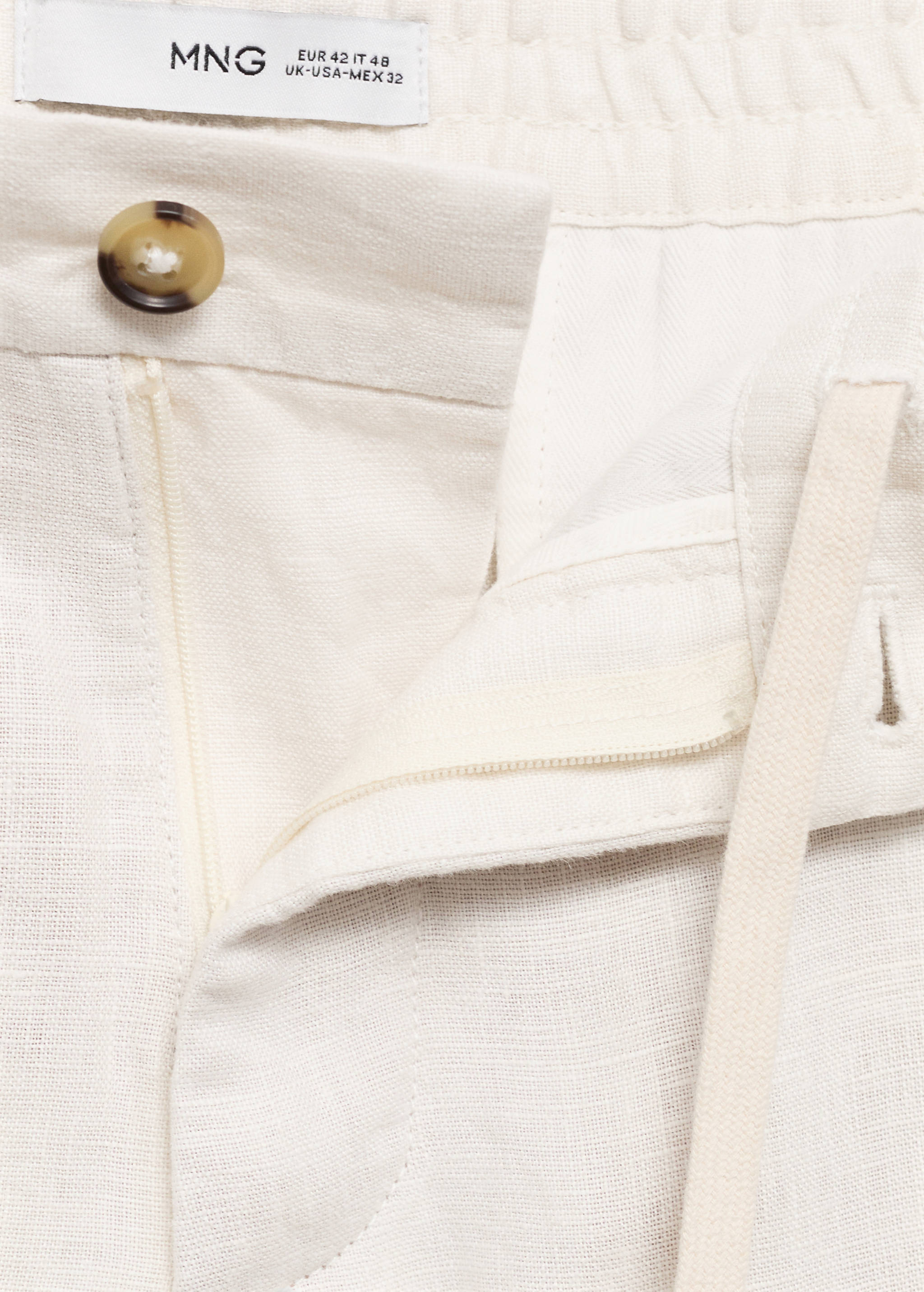 100% linen bermuda shorts with drawstring - Details of the article 8