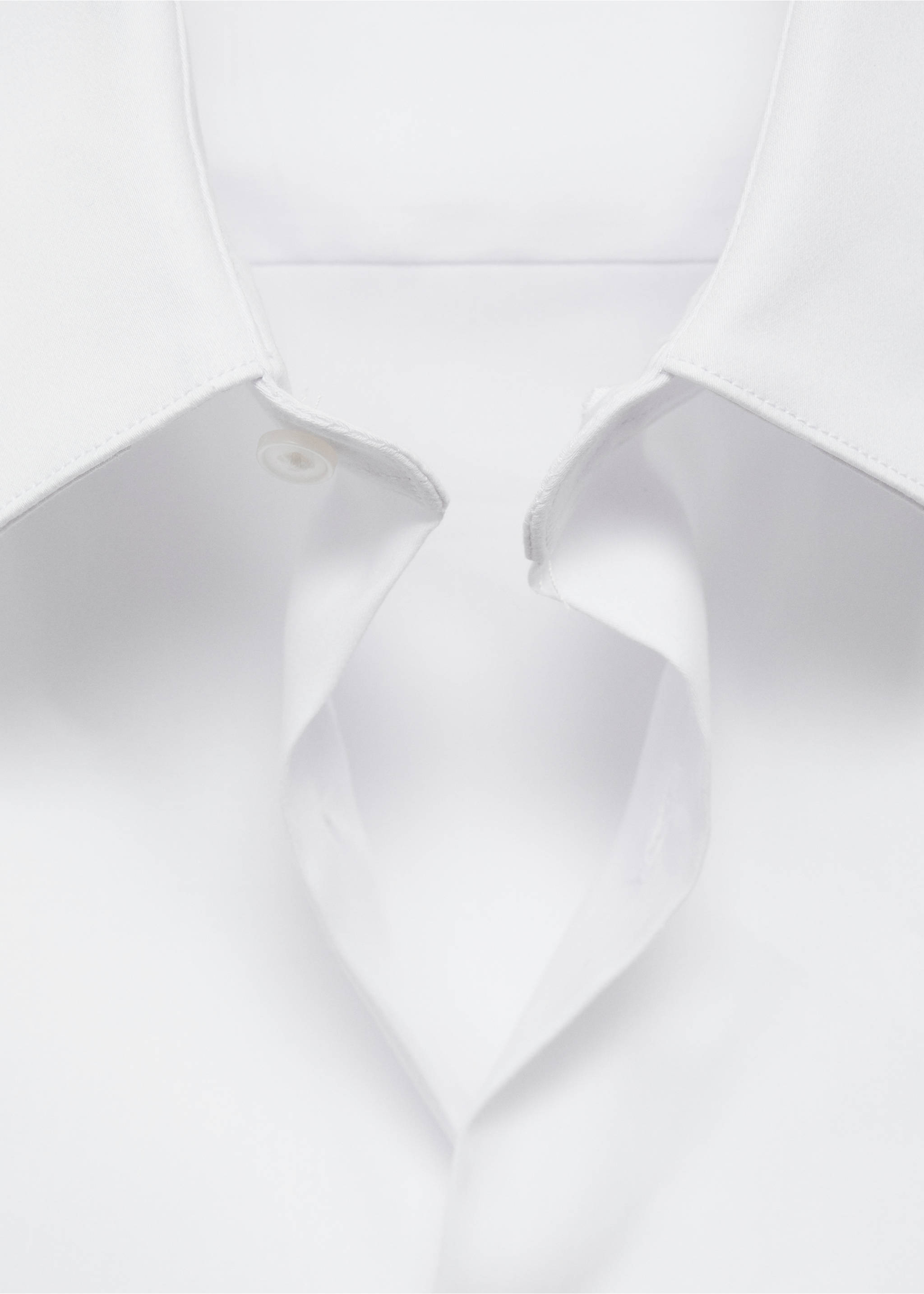 Camisa traje super slim fit popelín - Reverso del artículo, Blanco. Ref: 77090568-00.