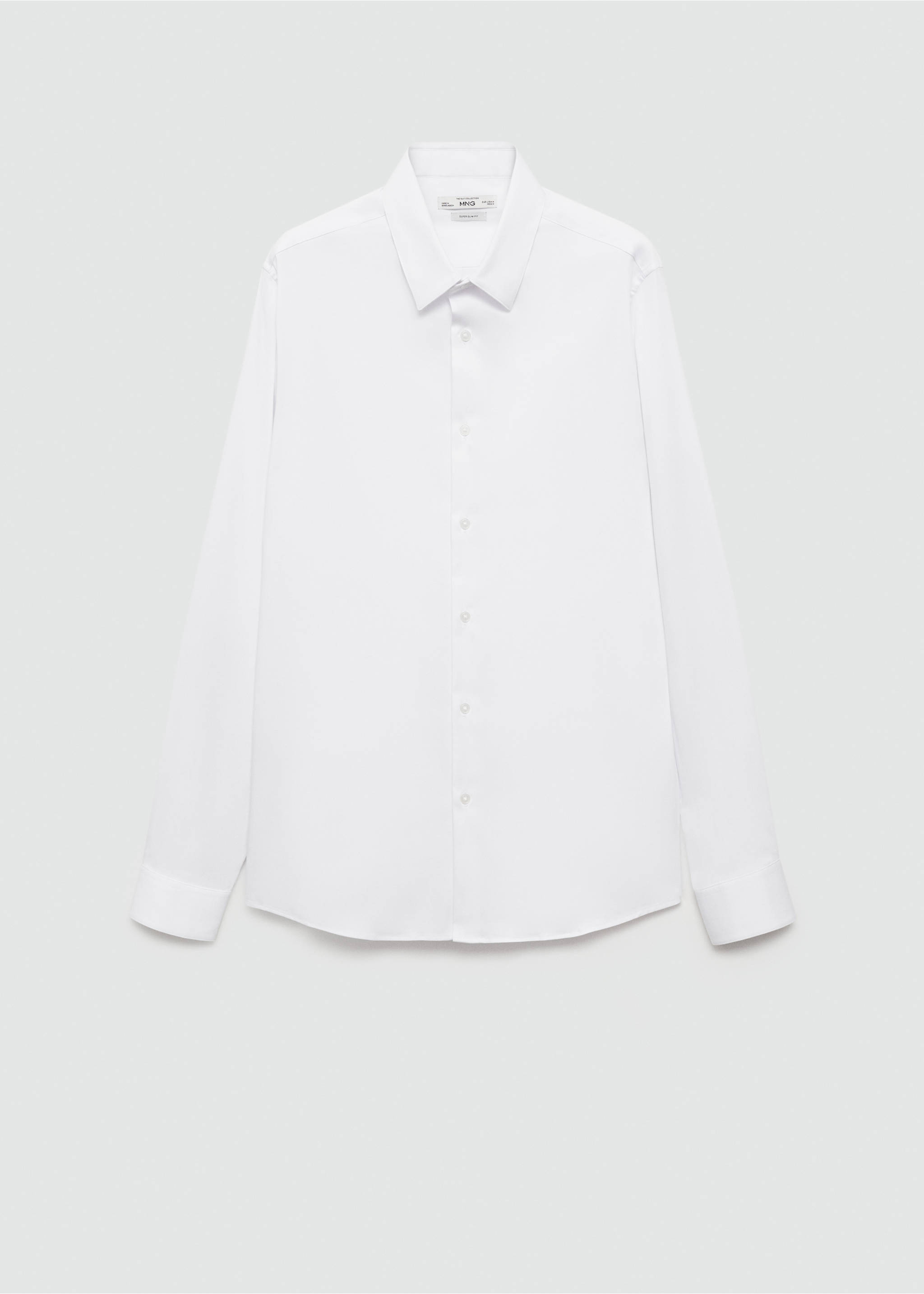 Camisa traje super slim fit popelín - Artículo sin modelo, Blanco. Ref: 77090568-00.