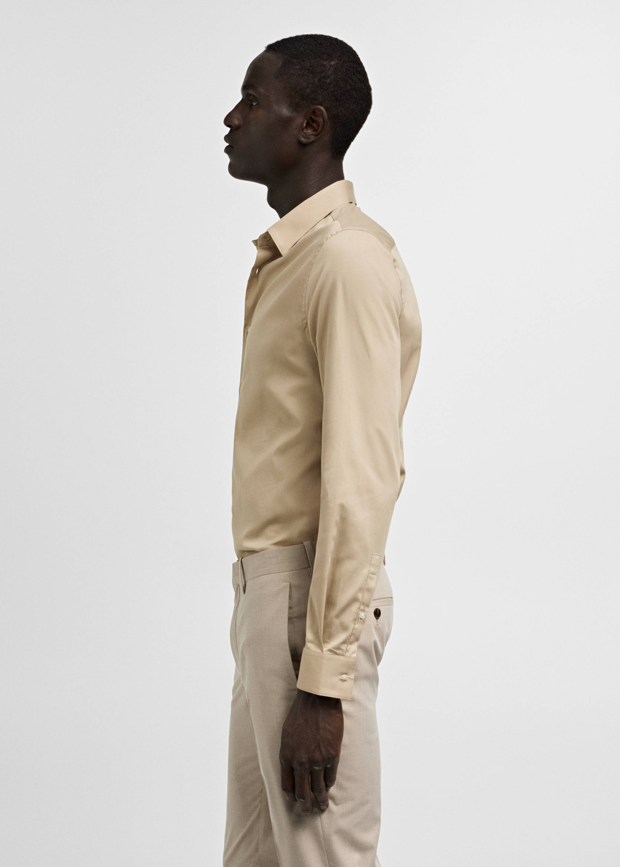 Super slim-fit poplin suit shirt - Details of the article 2