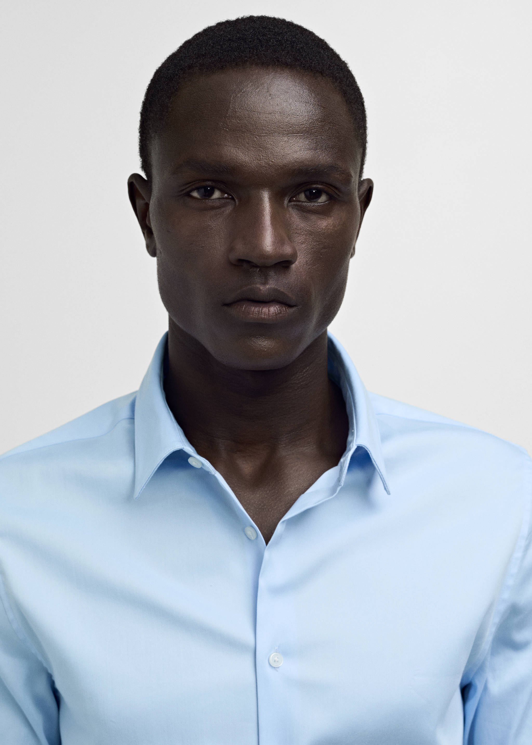 Super slim-fit poplin suit shirt - Details of the article 1