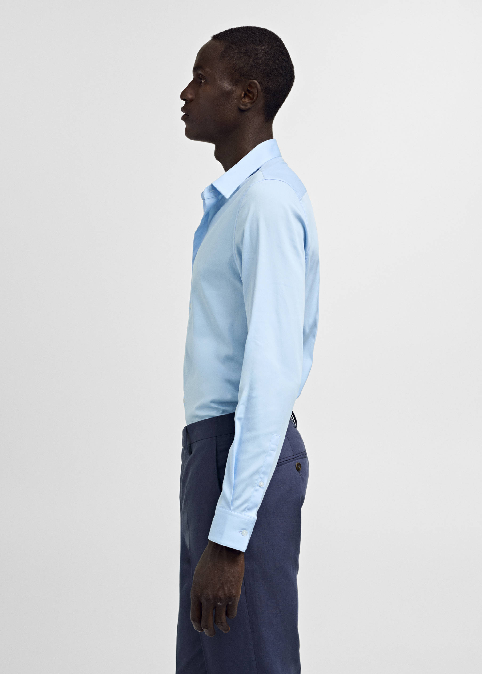 Super slim-fit poplin suit shirt - Details of the article 2