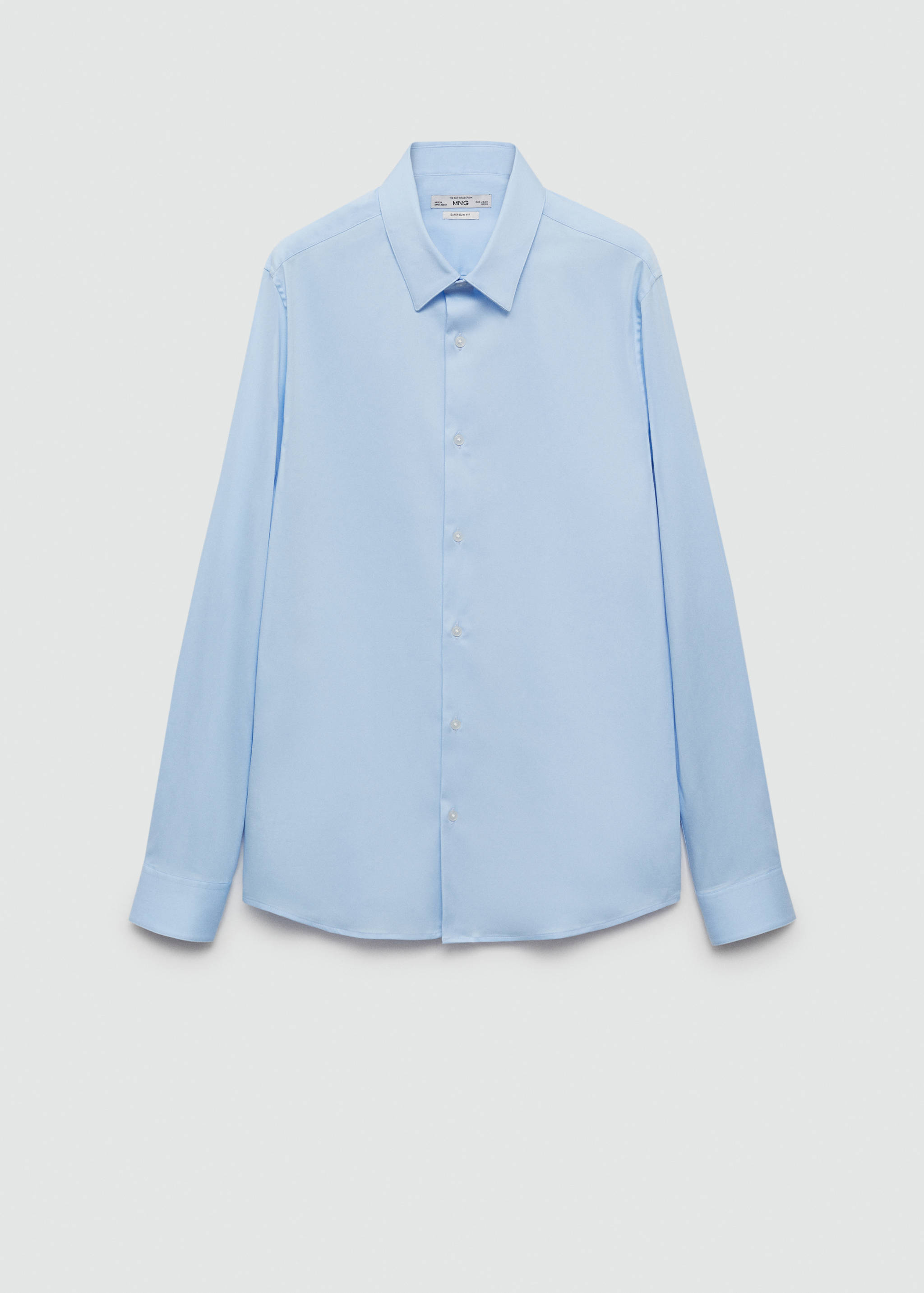 Super slim-fit poplin suit shirt - Article without model