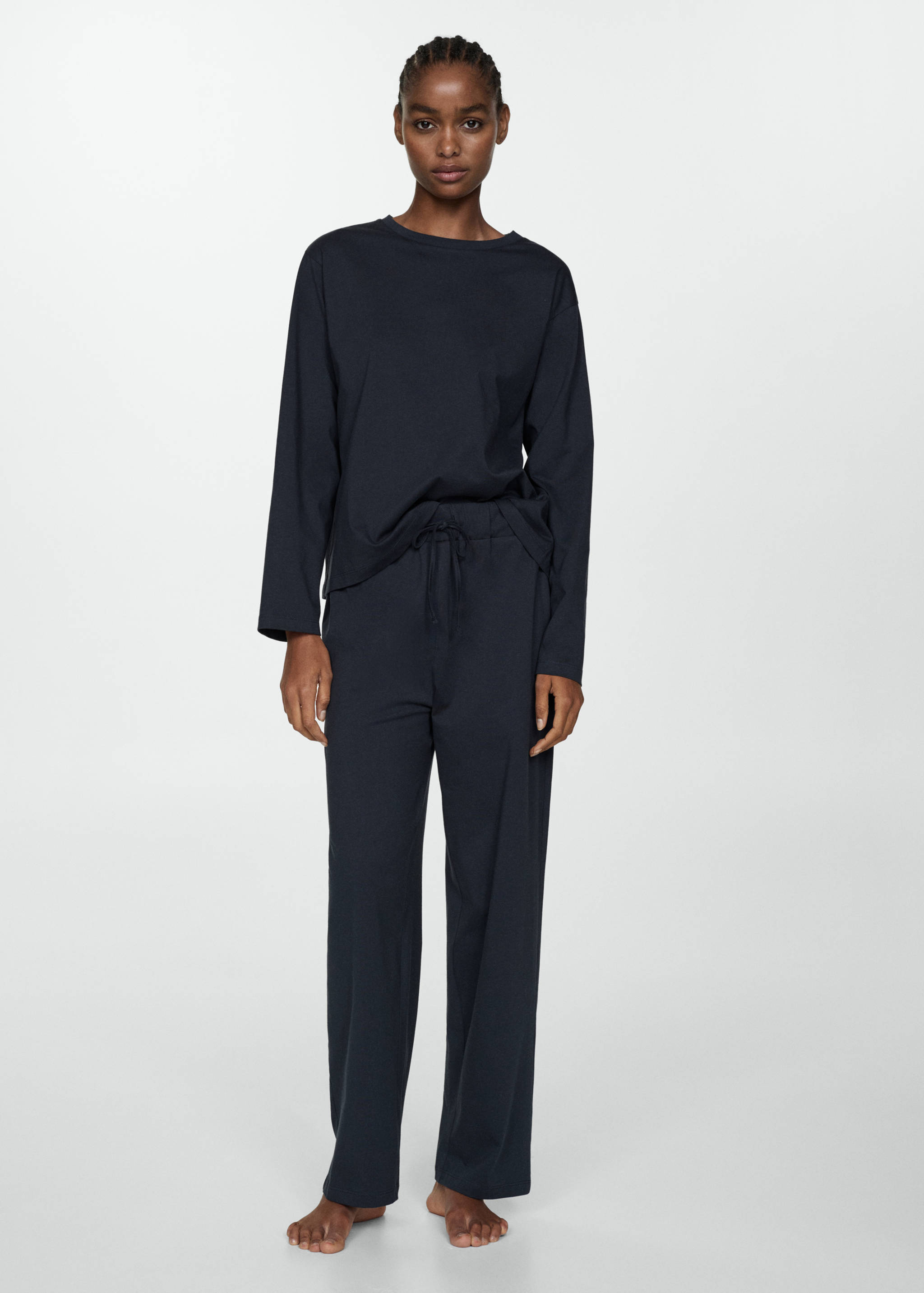 Zweiteiliger Pyjama aus Baumwolle - Allgemeine Ansicht