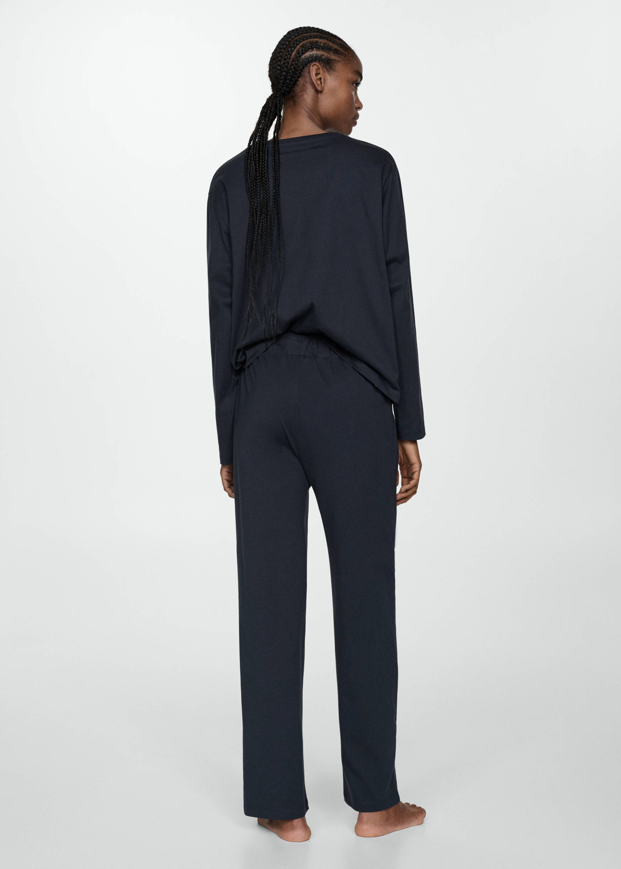 Zweiteiliger Pyjama aus Baumwolle - Rückseite des Artikels