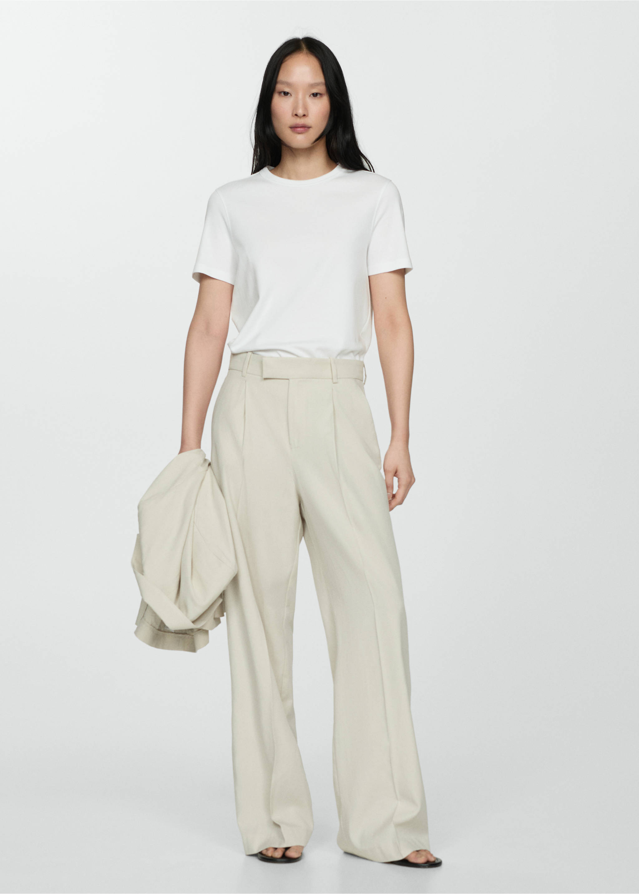 Short-sleeved cotton t-shirt - General plane, White. Ref: 77090571-00.