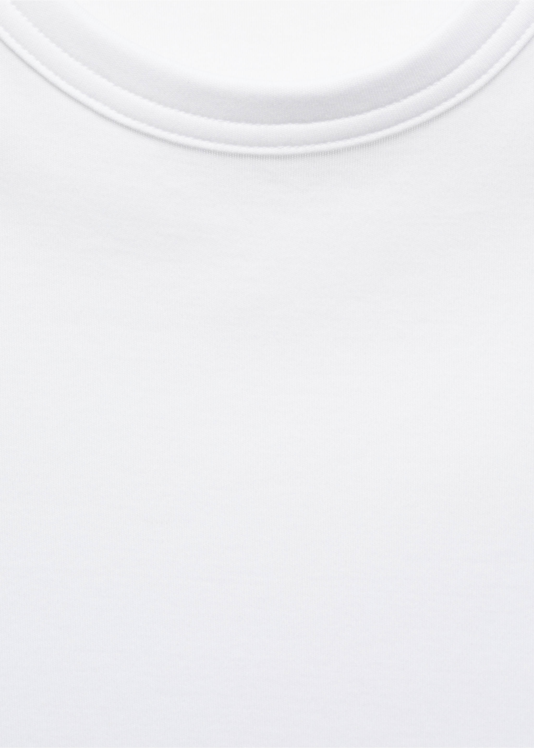 Short-sleeved cotton t-shirt - Details of the article 8, White. Ref: 77090571-00.