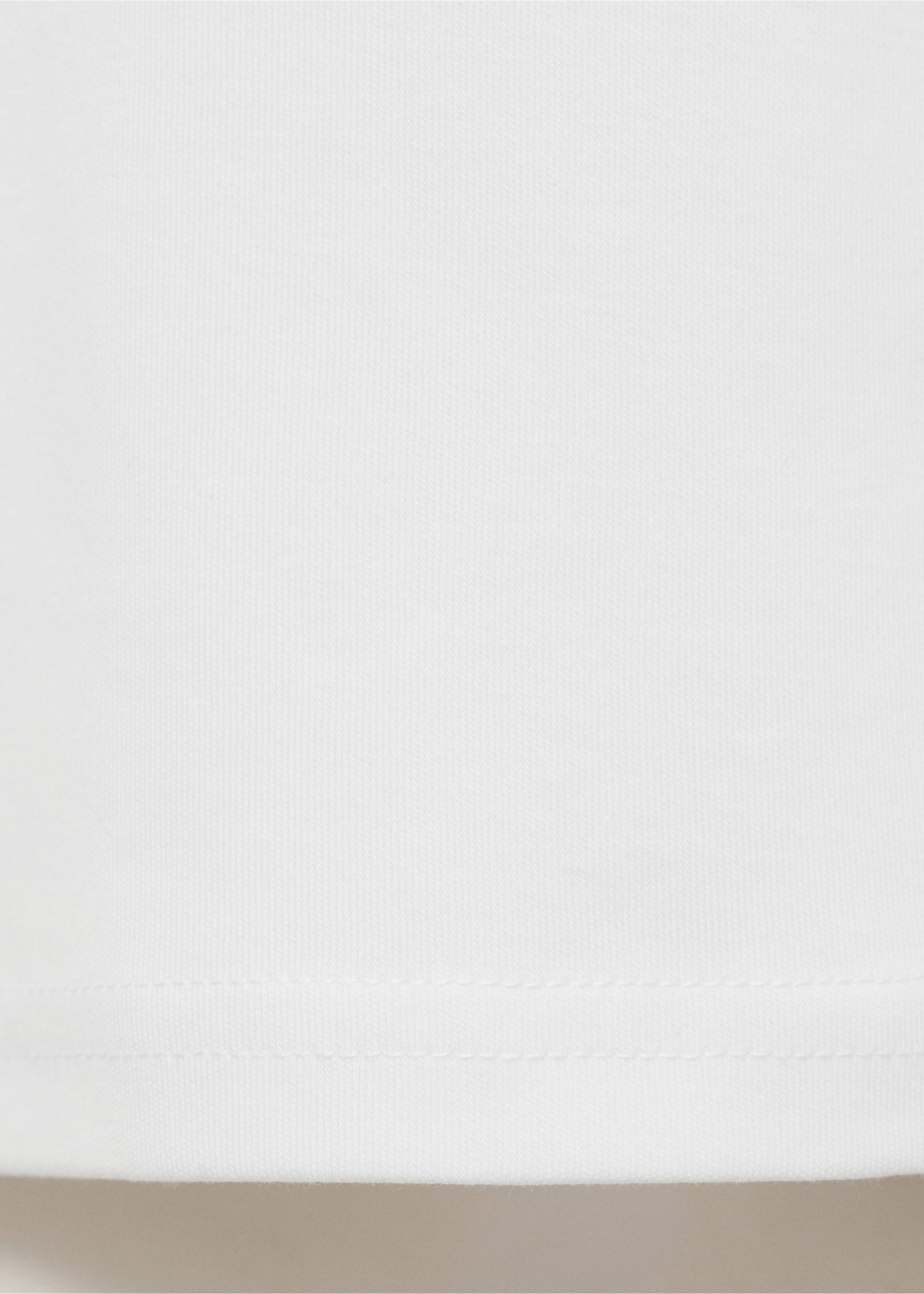 Short-sleeved cotton t-shirt - Details of the article 0, White. Ref: 77090571-00.