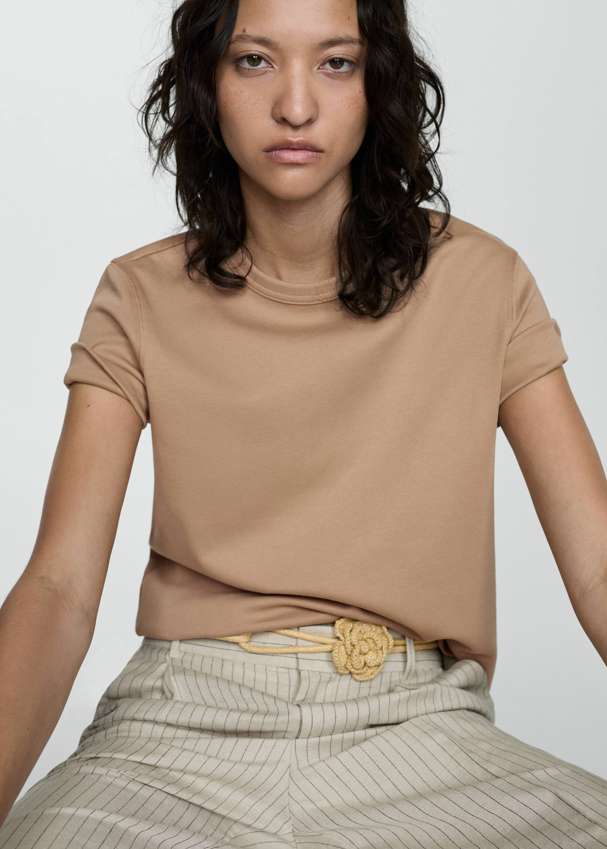 Short-sleeved cotton t-shirt - Medium plane