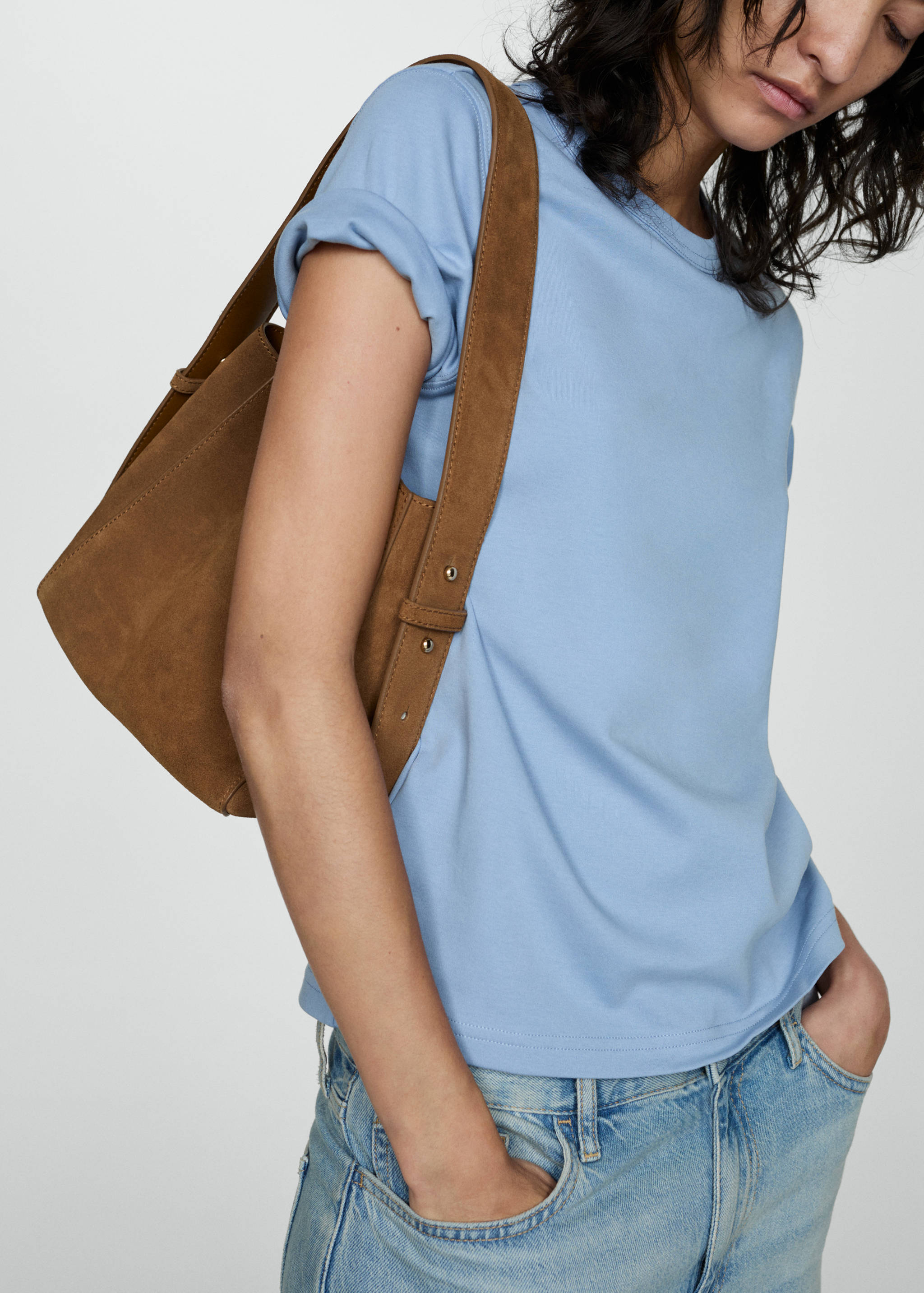 Short-sleeved cotton t-shirt - Medium plane