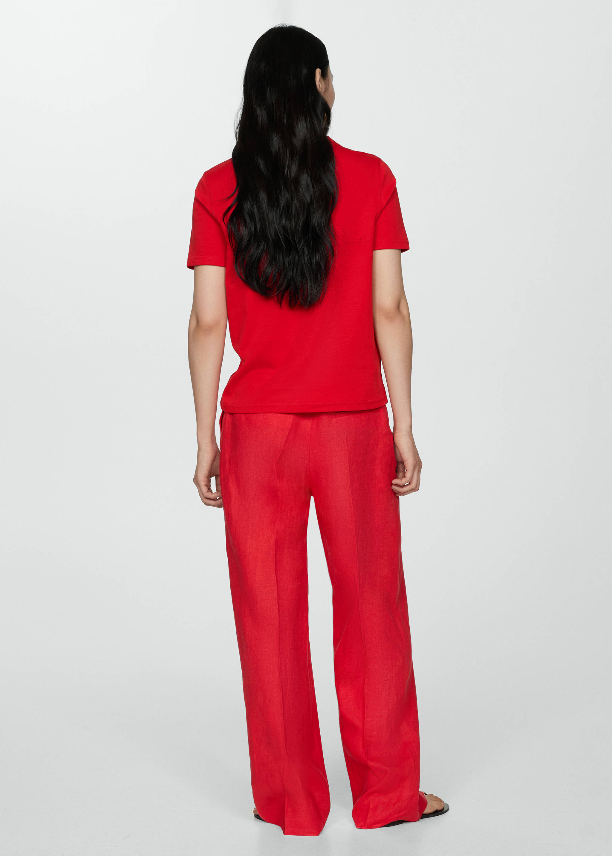 Short-sleeved cotton t-shirt - Reverse of the article