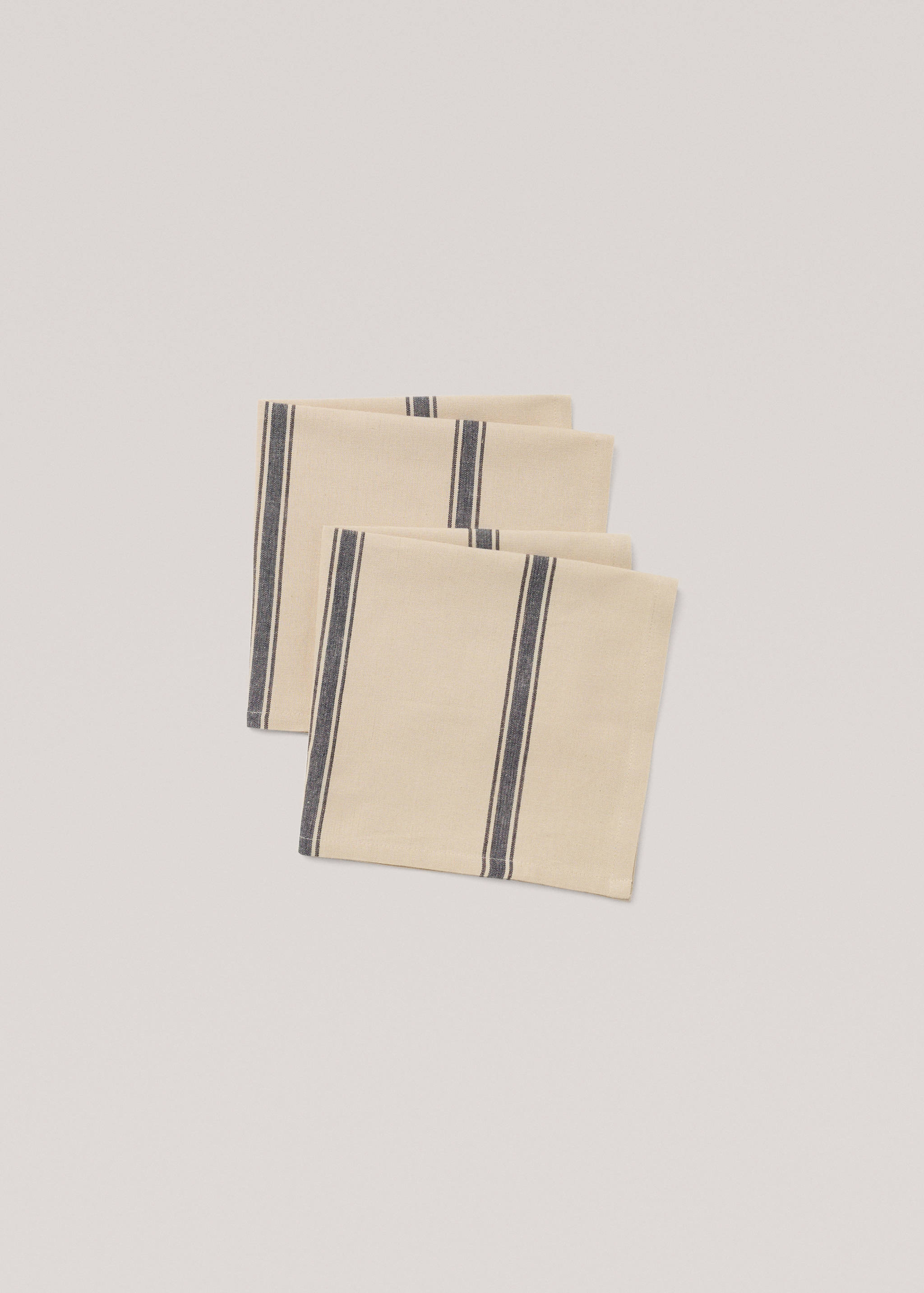 100% striped cotton napkin - Details of the article 1