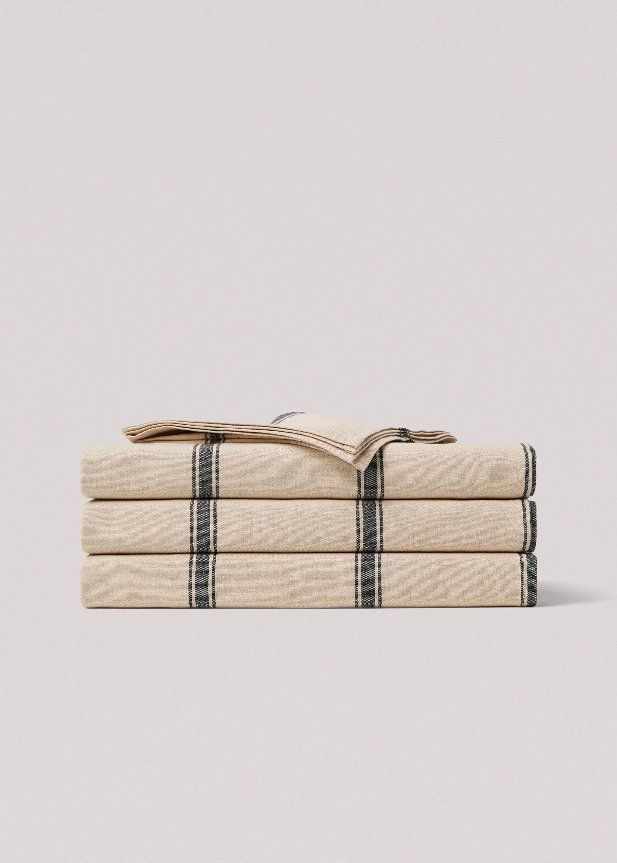 100% striped cotton napkin - Details of the article 3