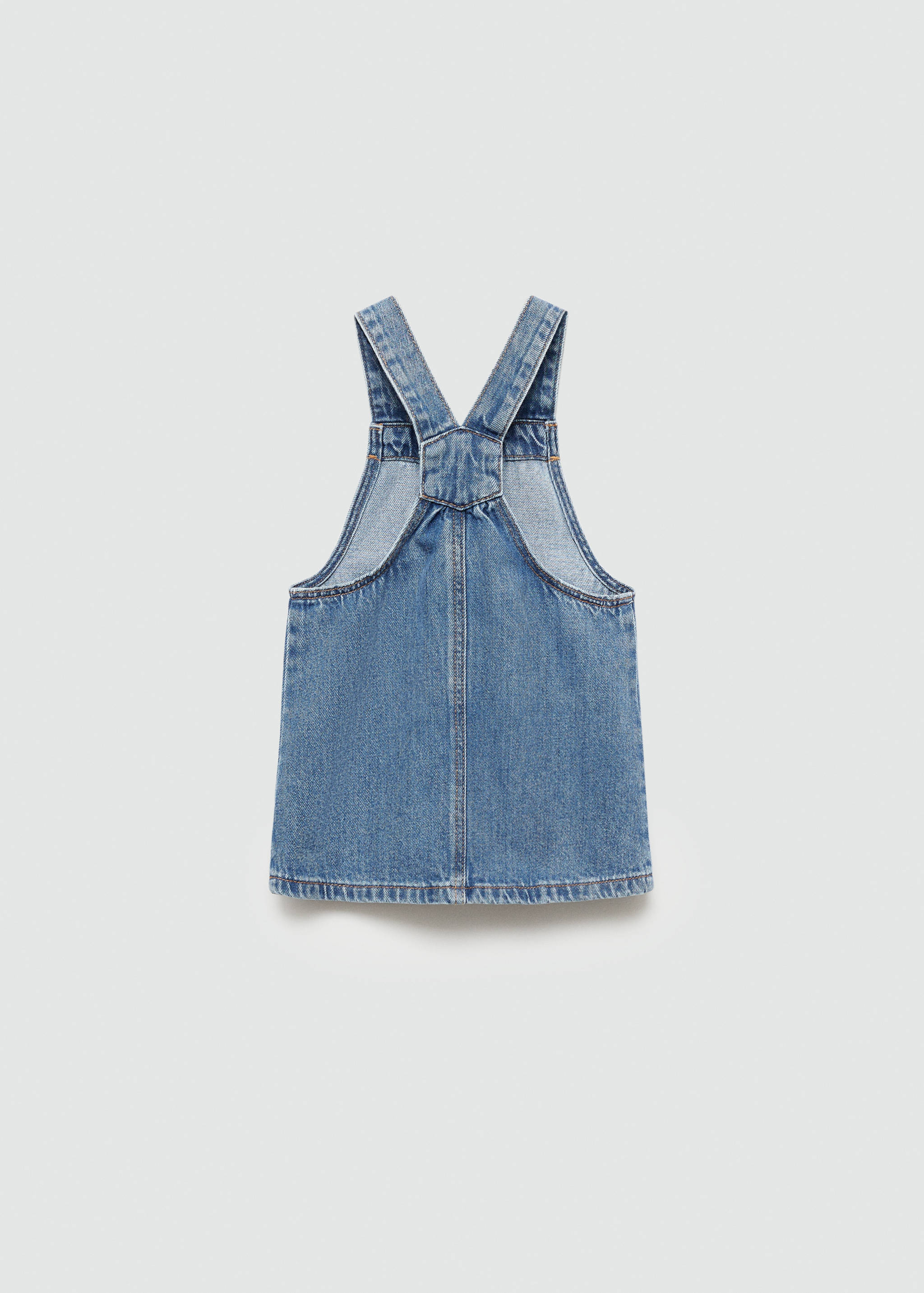 Kurzer Jeans-Latzrock - Rückseite des Artikels