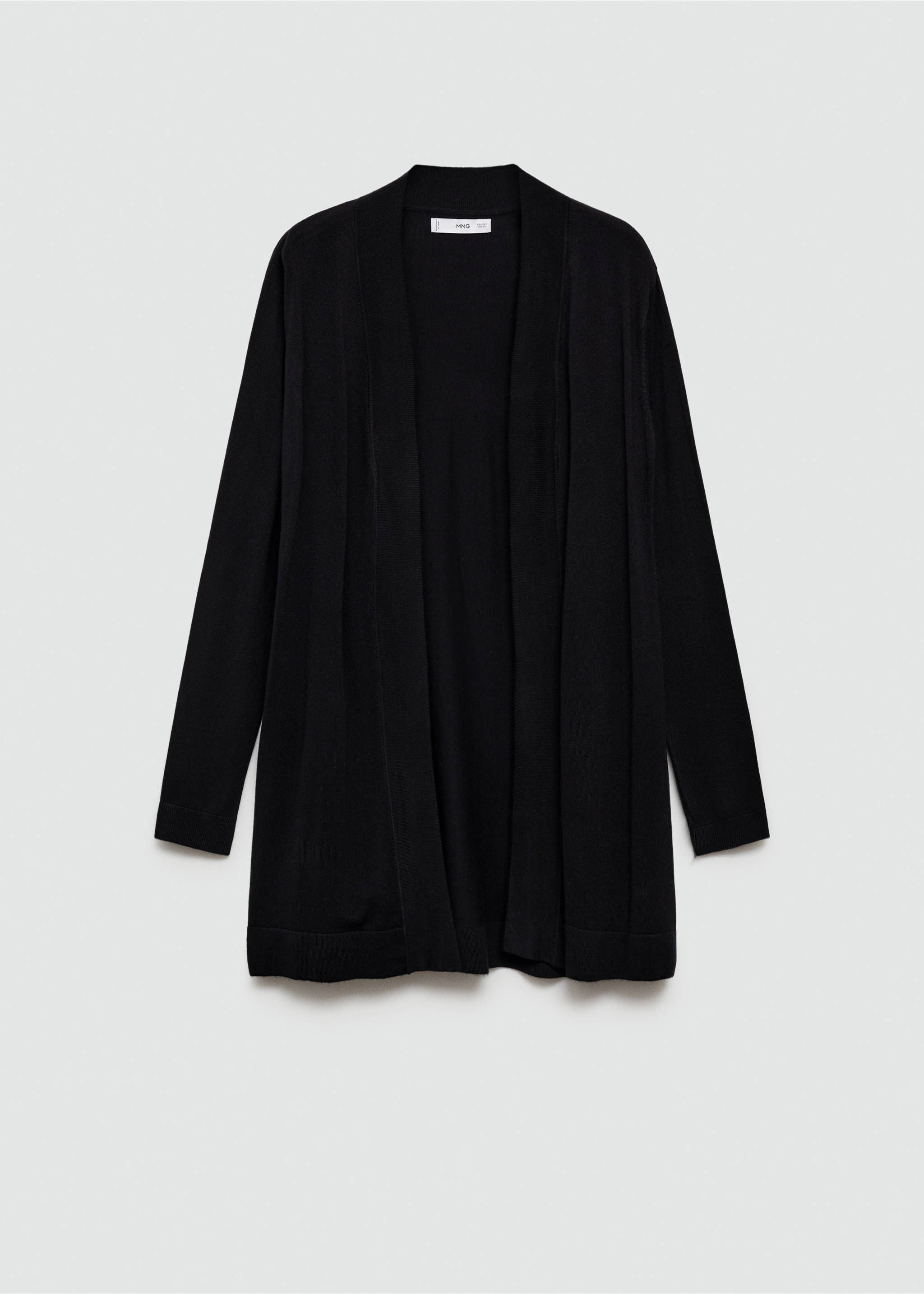Fine-knit cardigan - Article without model, Black. Ref: 77090578-00.