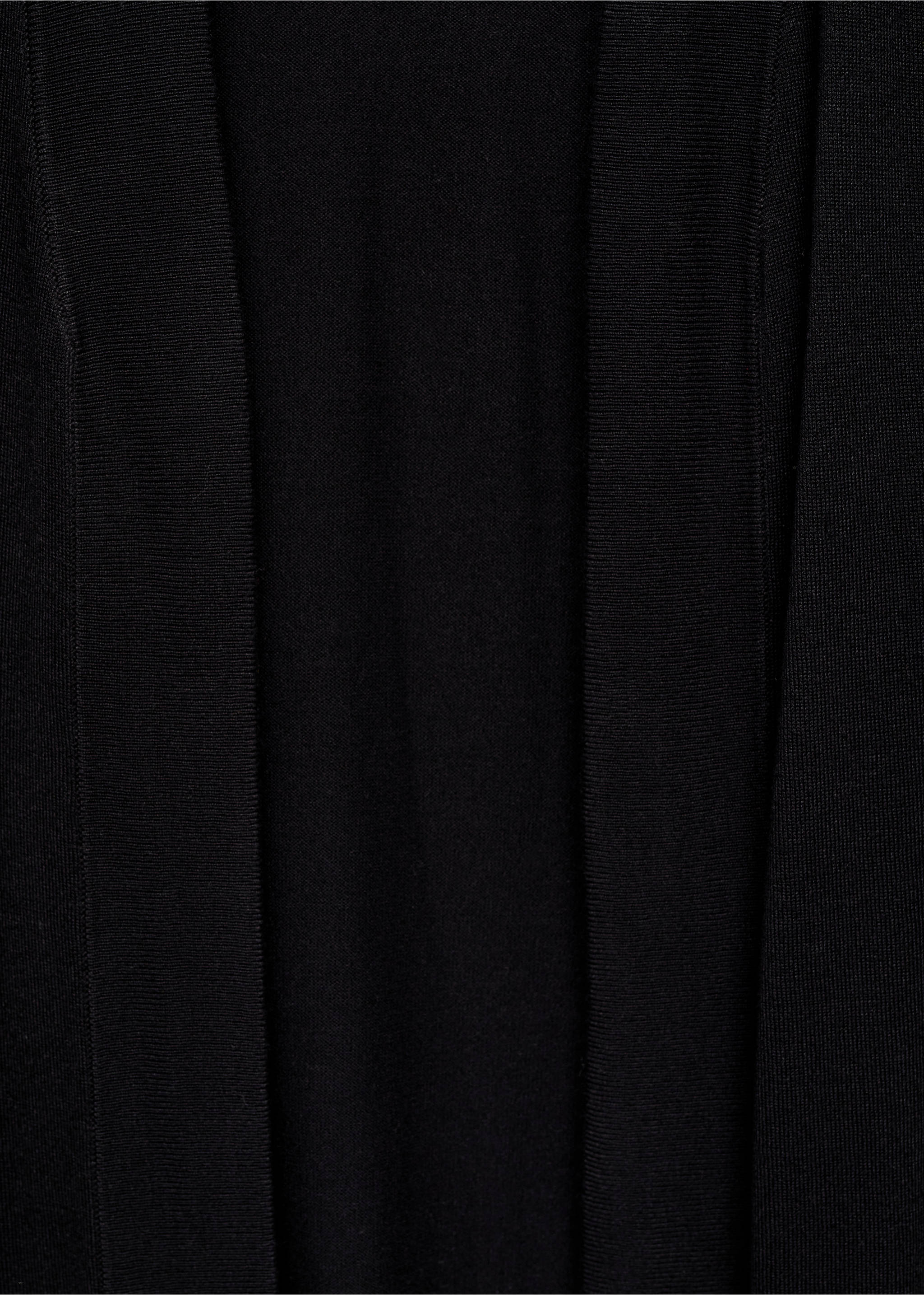 Fine-knit cardigan - Details of the article 8, Black. Ref: 77090578-00.