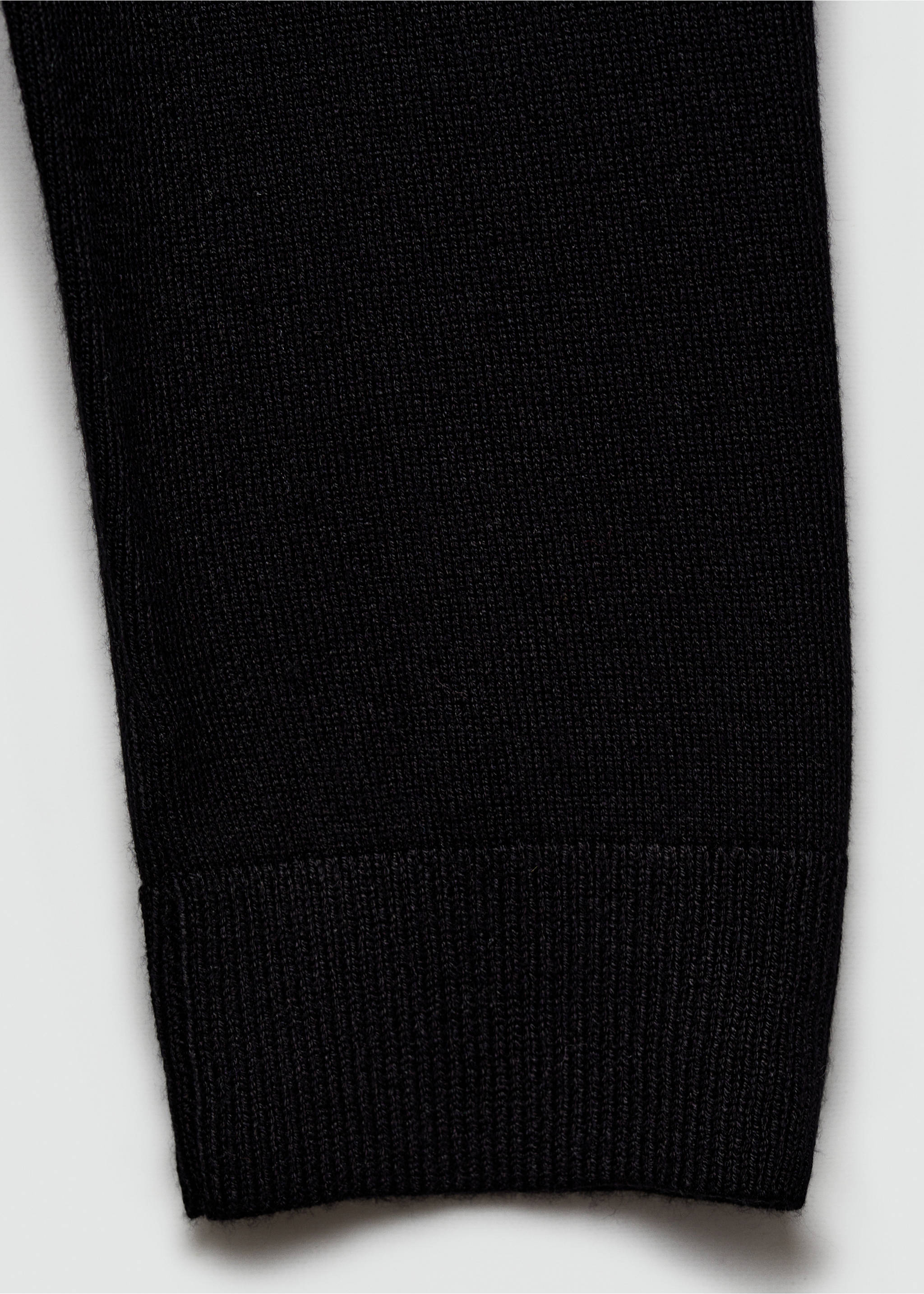 Fine-knit cardigan - Details of the article 0, Black. Ref: 77090578-00.