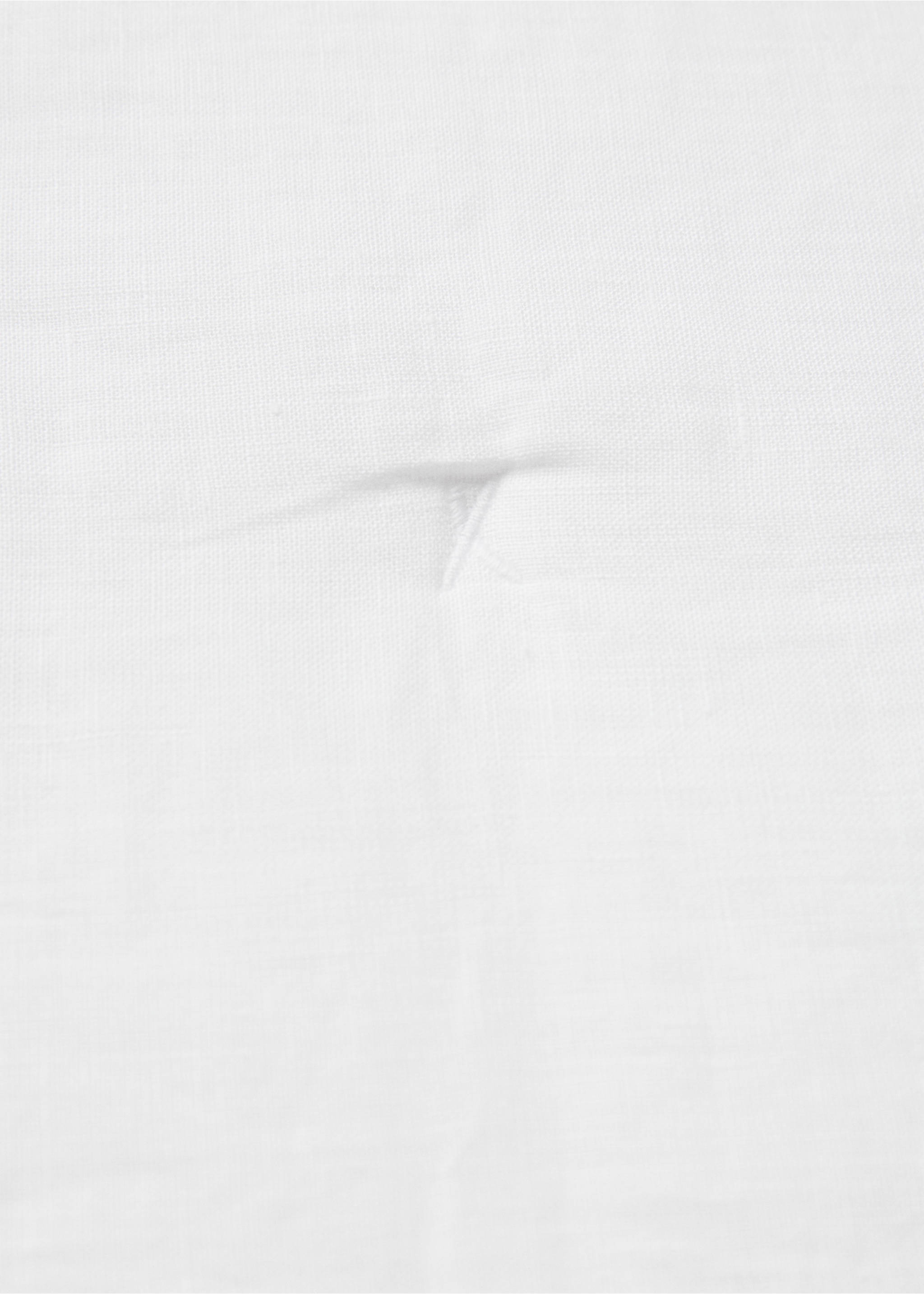 100% linen cushion cover 60x60cm - Details of the article 1, White. Ref: 77090579-00.