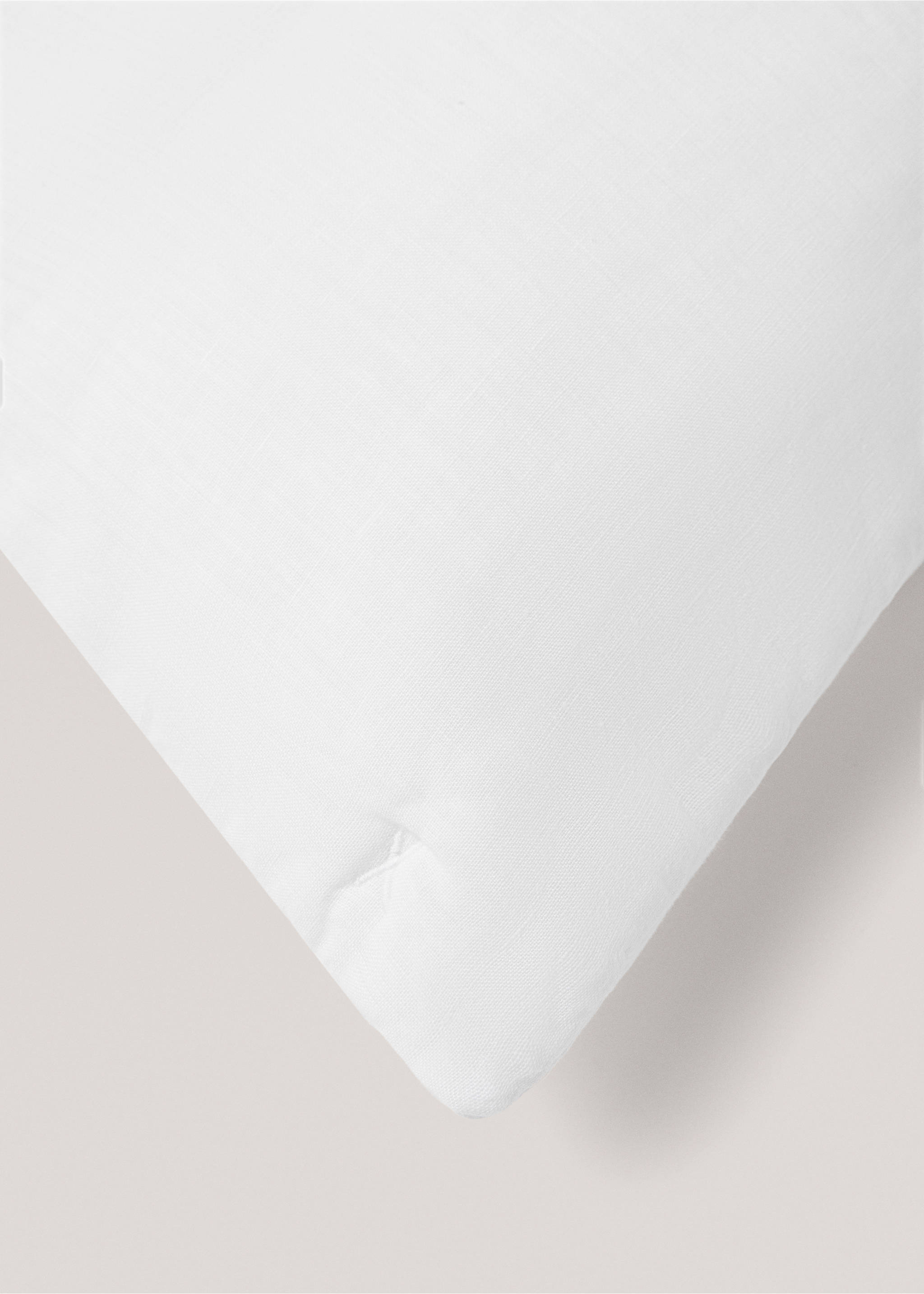 100% linen cushion cover 60x60cm - Details of the article 2, White. Ref: 77090579-00.