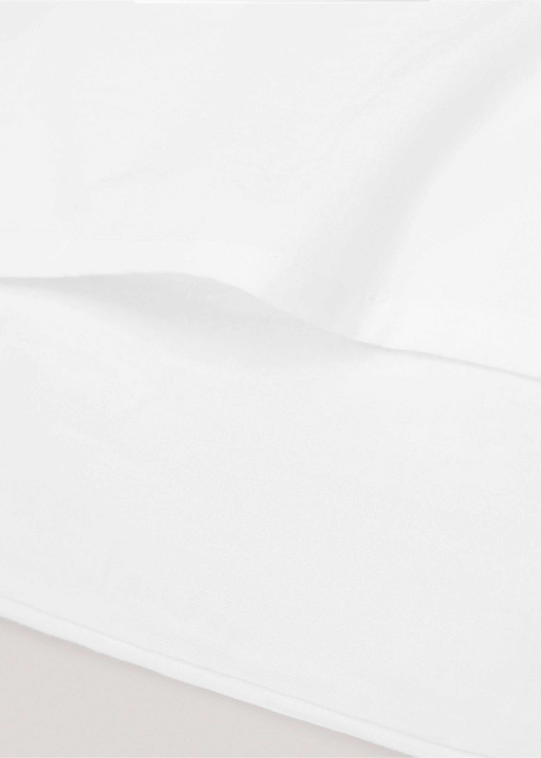 100% linen cushion cover 60x60cm - Details of the article 3, White. Ref: 77090579-00.