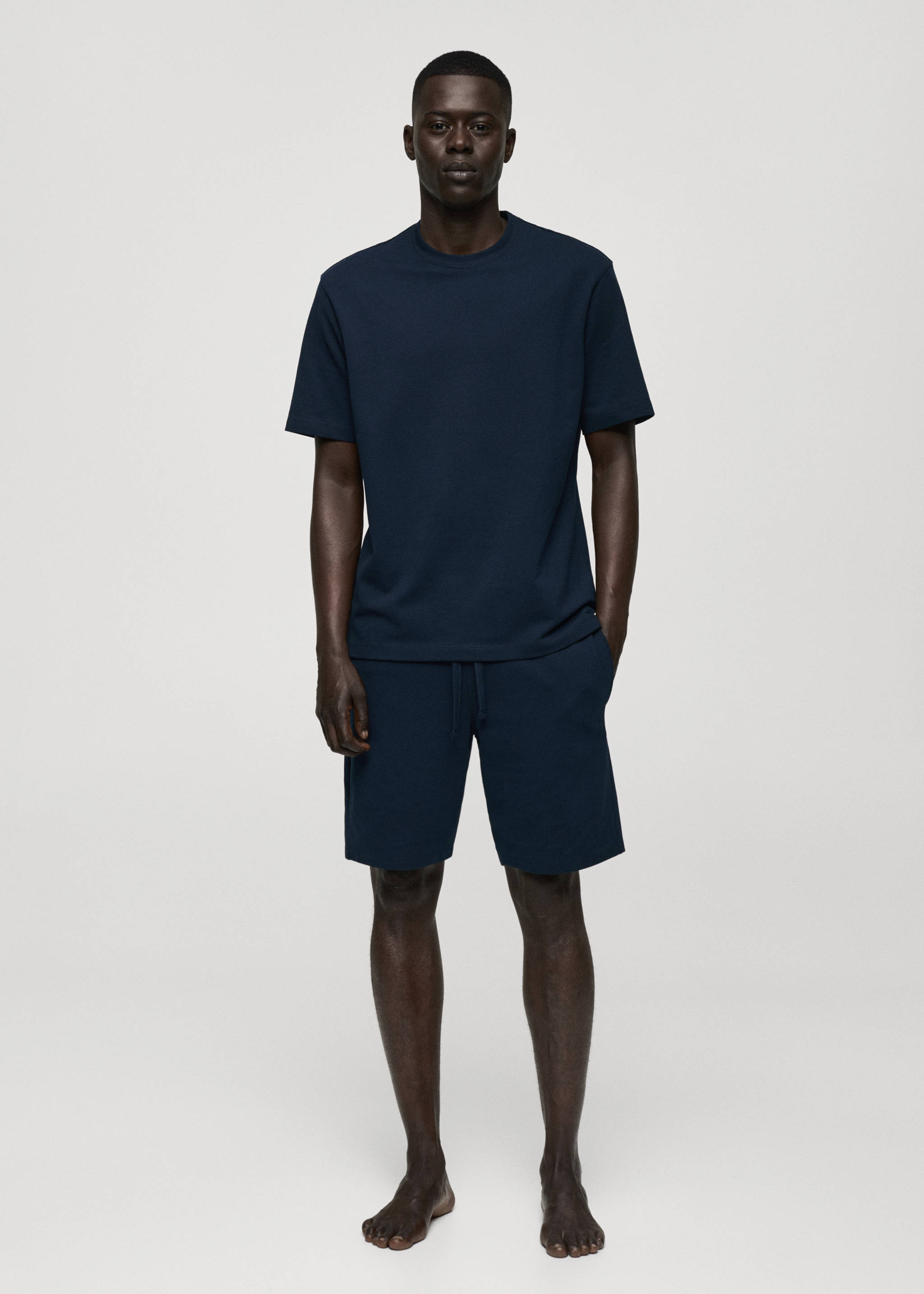 Pak korte katoenen pyjama - Overzichtstekening