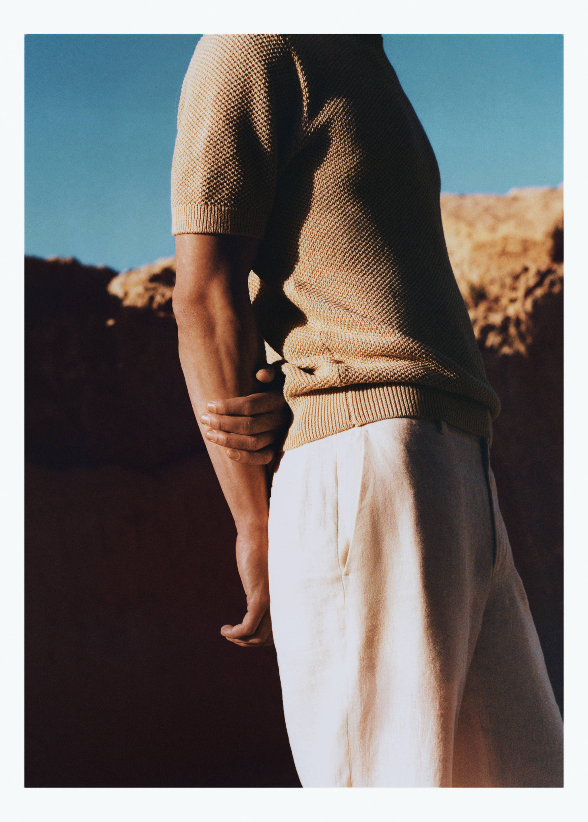 Structured cotton knit t-shirt - Details of the article 5